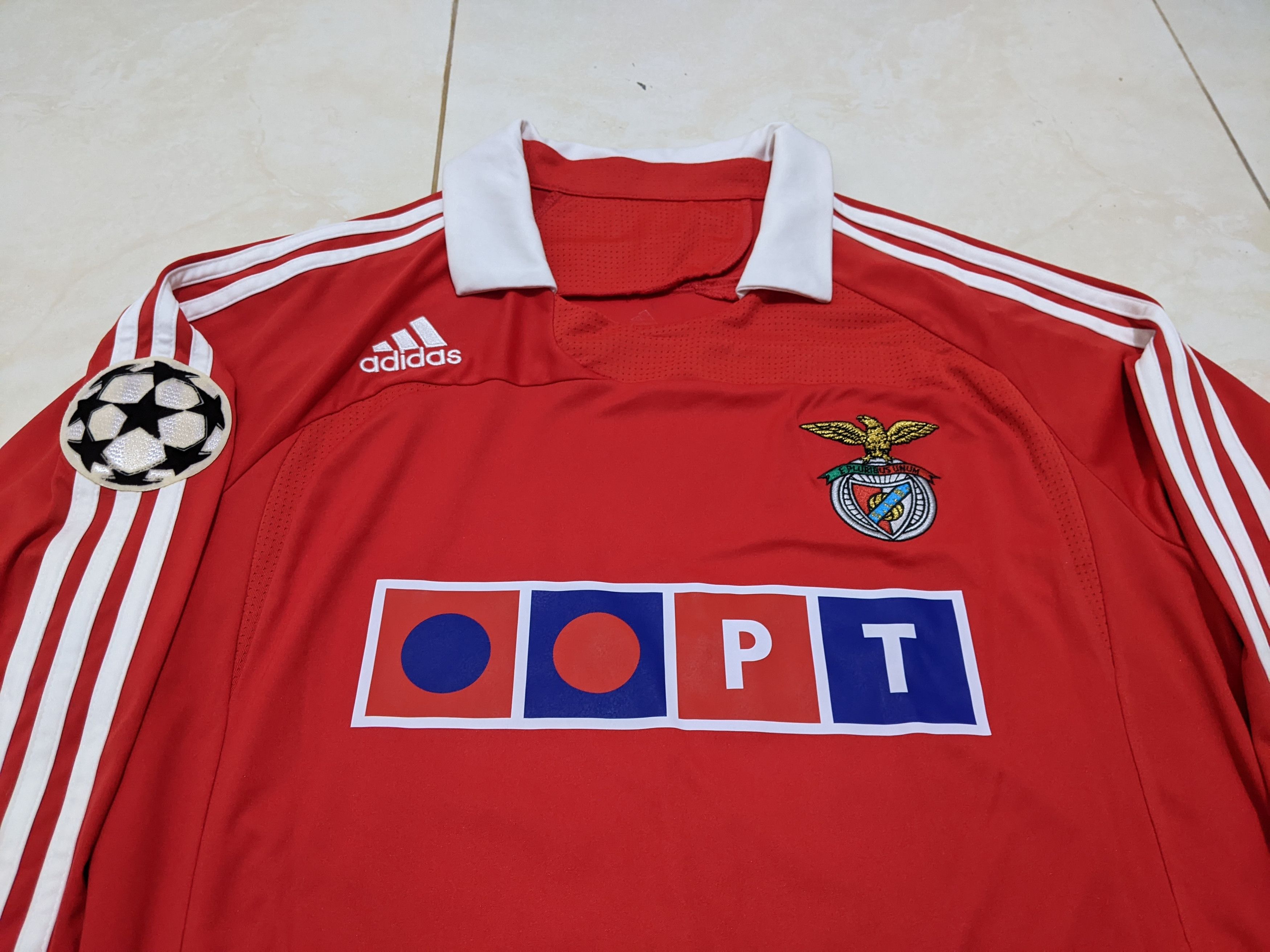 Adidas Benfica home 2007 UCL RUI COSTA Jersey football shirt Size US L / EU 52-54 / 3 - 4 Thumbnail