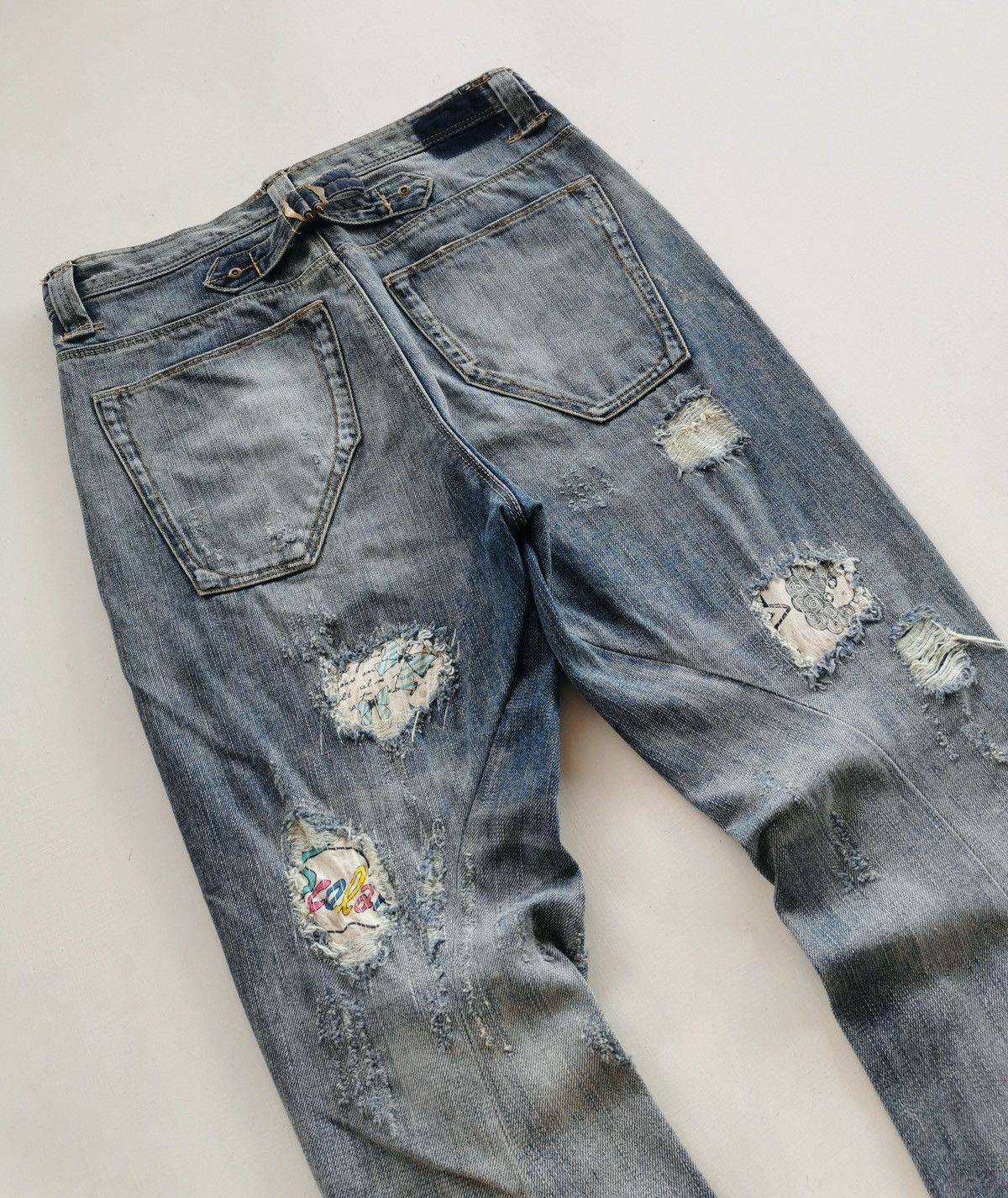 Anime Bit Blue x Scolar Twist Legs Denim Jeans Size US 30 / EU 46 - 7 Thumbnail