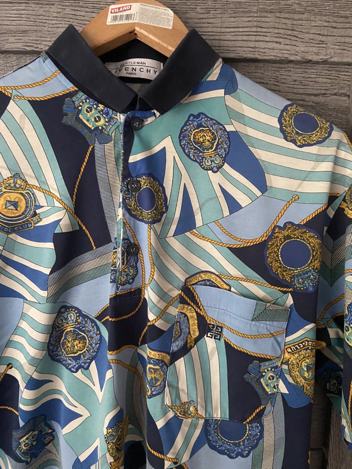 Givenchy Vintage Givenchy Gentleman All Over Print Polo Shirt Size US L / EU 52-54 / 3 - 2 Thumbnail