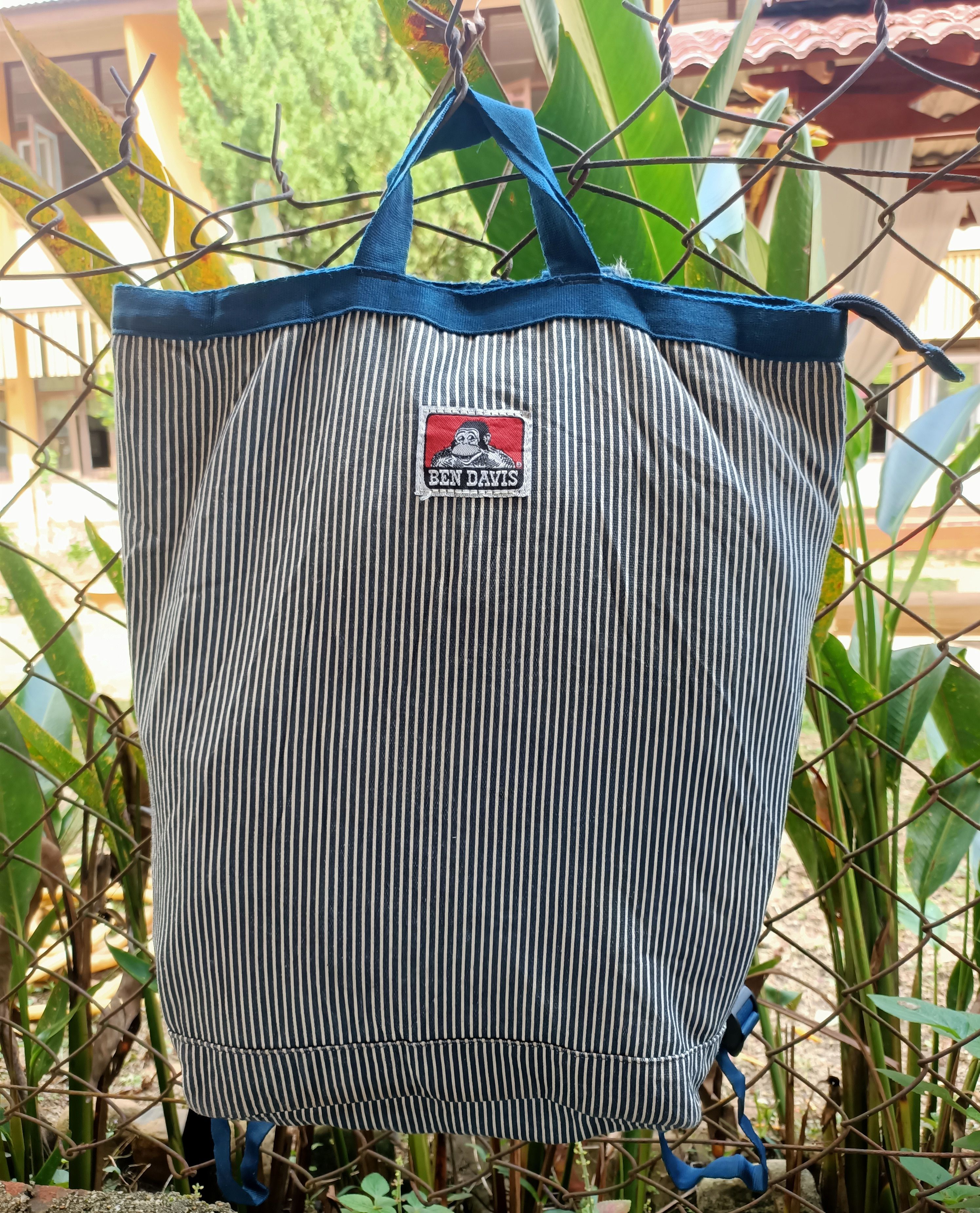 image of Vintage Ben Davis Bag Pack in Blue White, Men's