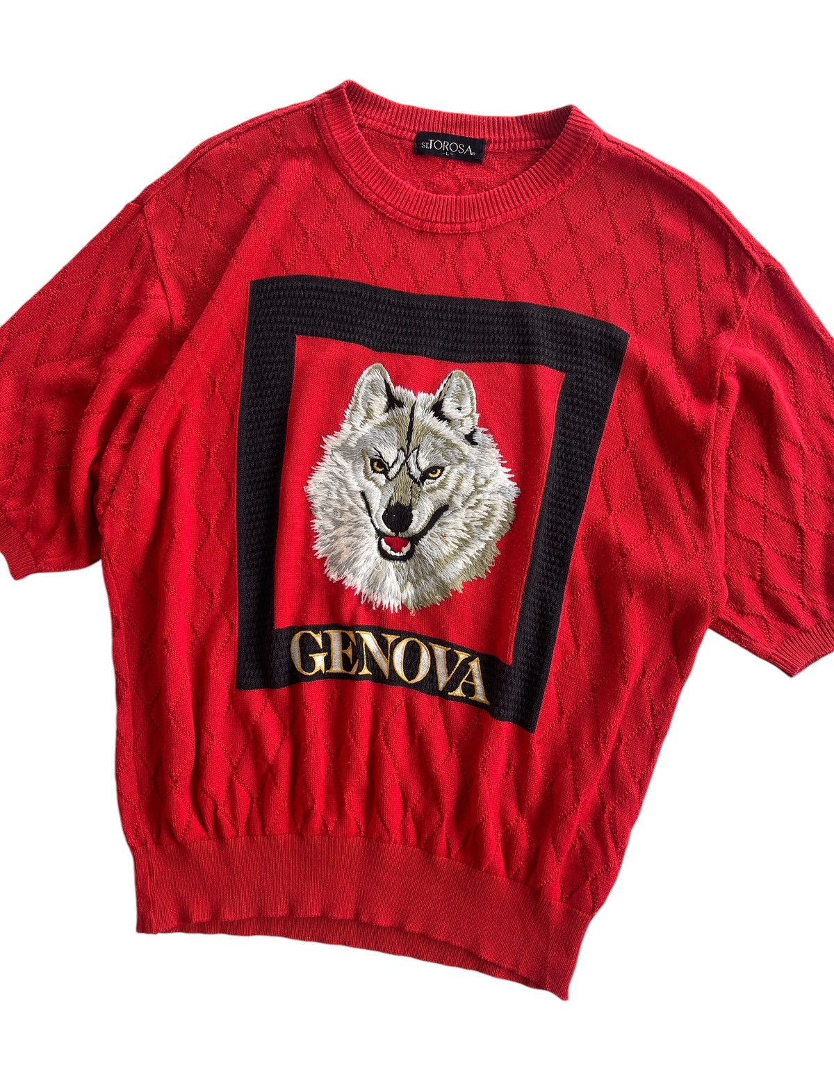 Vintage Vintage St.Torosa Genova Wolf Embroidery Jumper Knitted Size US L / EU 52-54 / 3 - 4 Thumbnail
