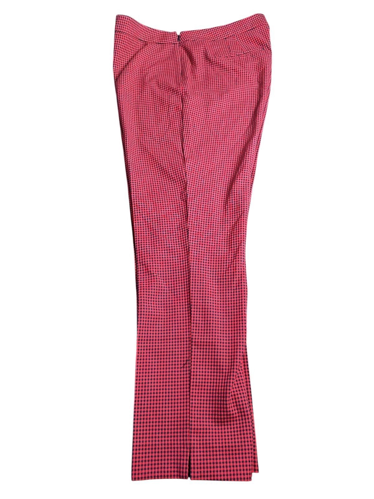 Designer Talbots Women's Chatham Ankle Red Patterned Dress Pants Size 36" / US 14 / IT 50 - 4 Thumbnail