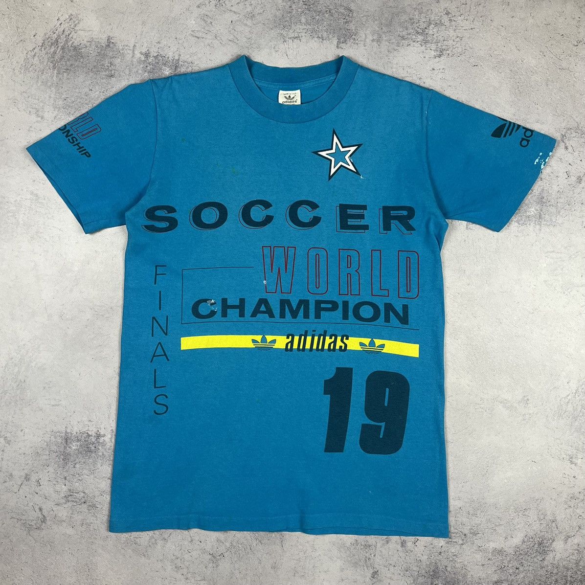 Adidas Vintage Adidas Rare World Champion USA big logo tee 90’s Size US S / EU 44-46 / 1 - 3 Thumbnail