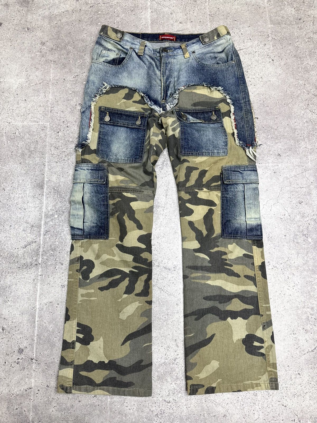 GOA Stripped Vintage Multi-pocket Pants Cargo Rick Owens Japan Size US 34 / EU 50 - 2 Thumbnail
