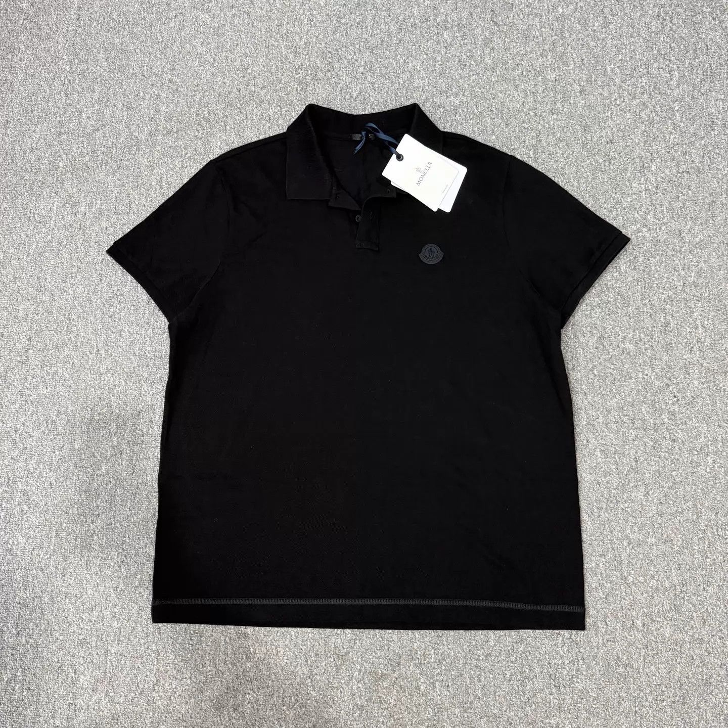 Moncler Moncler Black Chest Logo New 3XL Short-Sleeve Polo Size 3XL / US 20-22 - 1 Thumbnail
