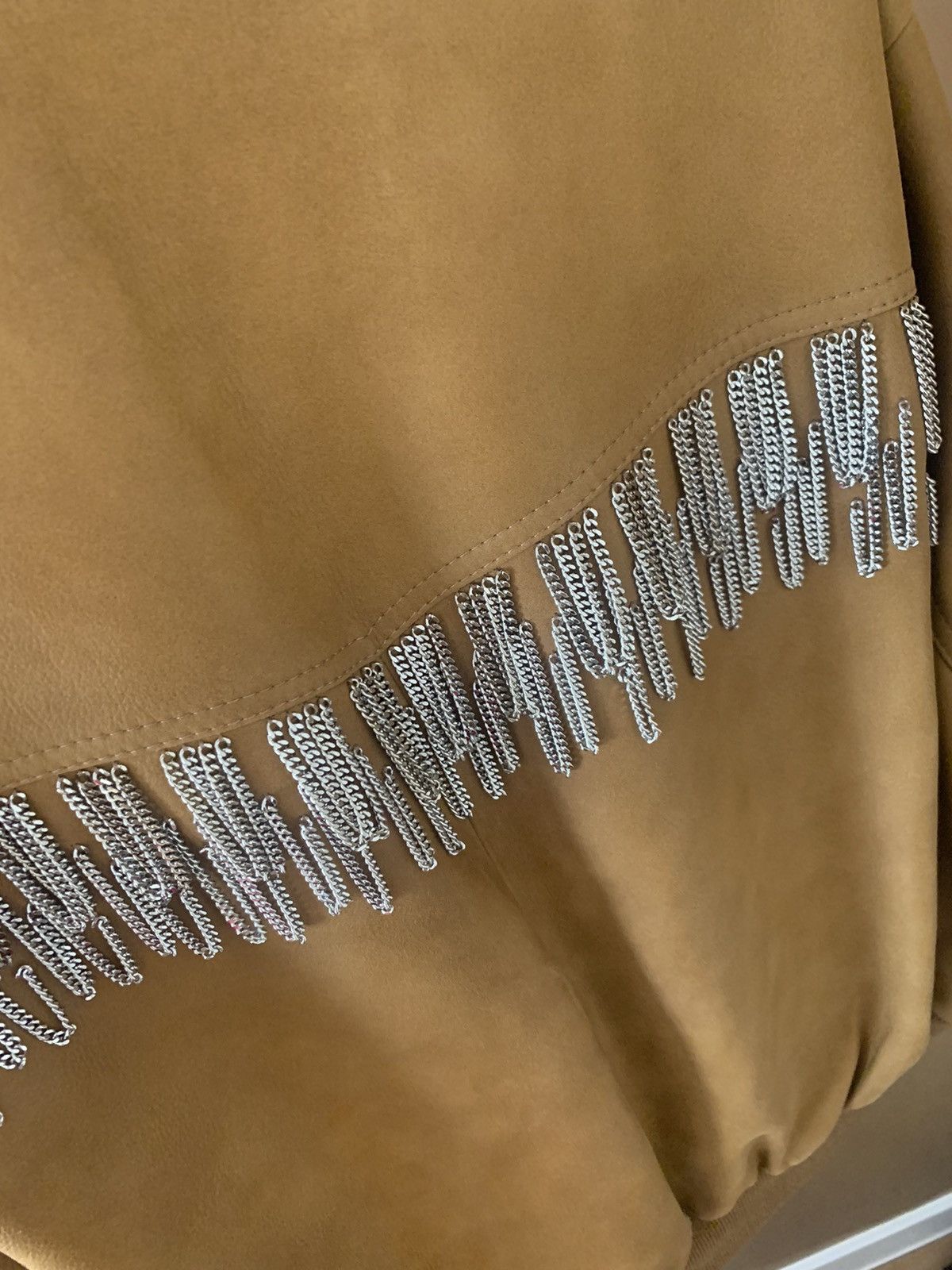 Celine Celine 2023SS Brown Teddy lambskin jacket with metal fringes Size US S / EU 44-46 / 1 - 3 Thumbnail