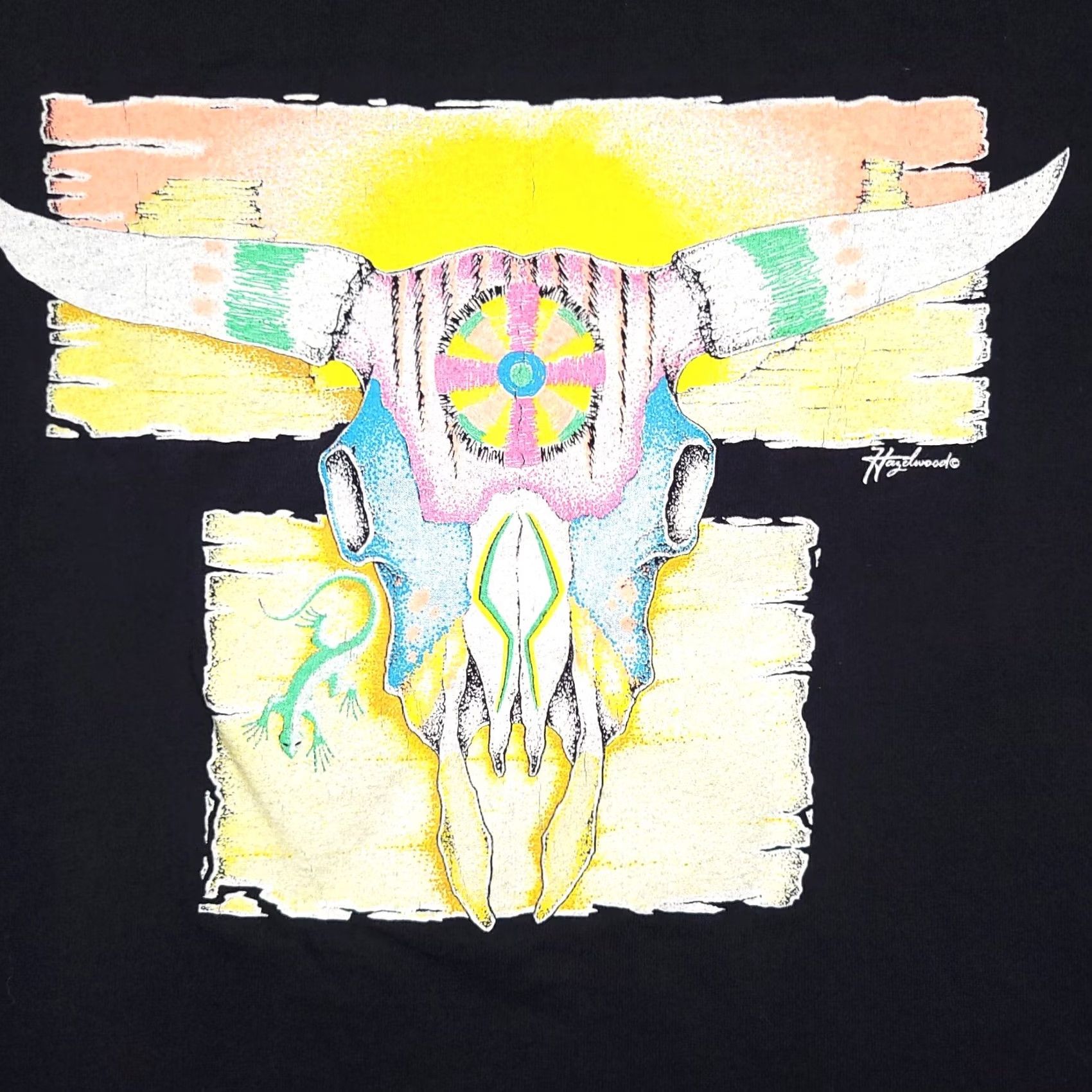 Vintage VINTAGE Hazelwood Team Premo Mexico Steer Skull Graphic T Shirt Mens XL USA Size US XL / EU 56 / 4 - 4 Thumbnail