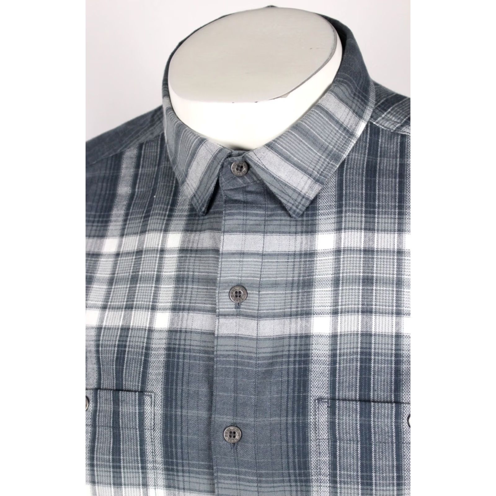 Vintage Kuhl Fugitive Flannel Shirt Large L Steel Blue Men's Long Sleeve Button 4202 Size US L / EU 52-54 / 3 - 6 Thumbnail