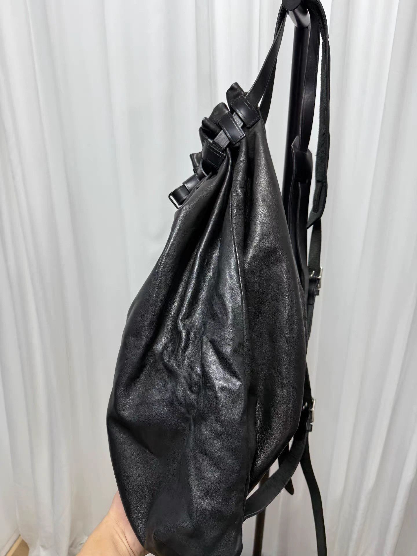 Yohji Yamamoto Yohji Yamamoto Leather Horsehide Backpack K20 Size ONE SIZE - 3 Thumbnail