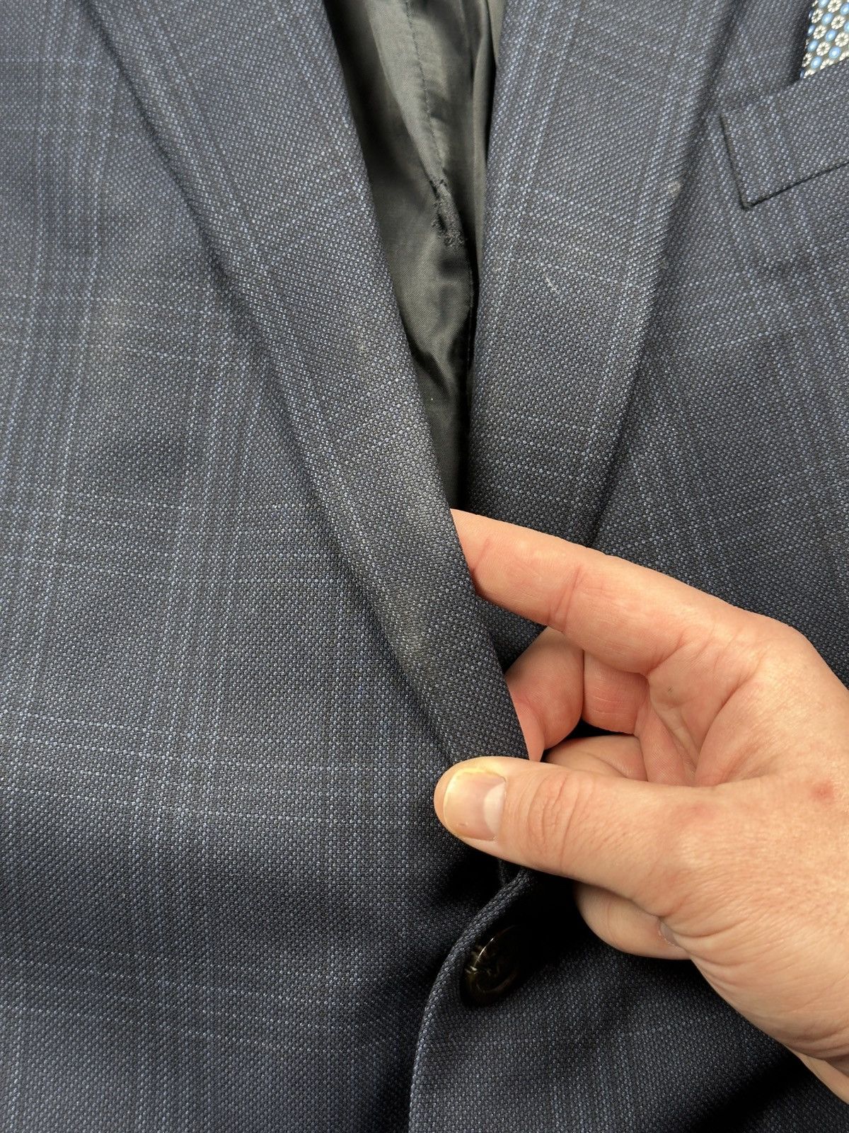 Lauren Ralph Lauren Lauren Ralph Lauren Navy Plaid Wool Blend Tailored Blazer Size 48R - 9 Thumbnail