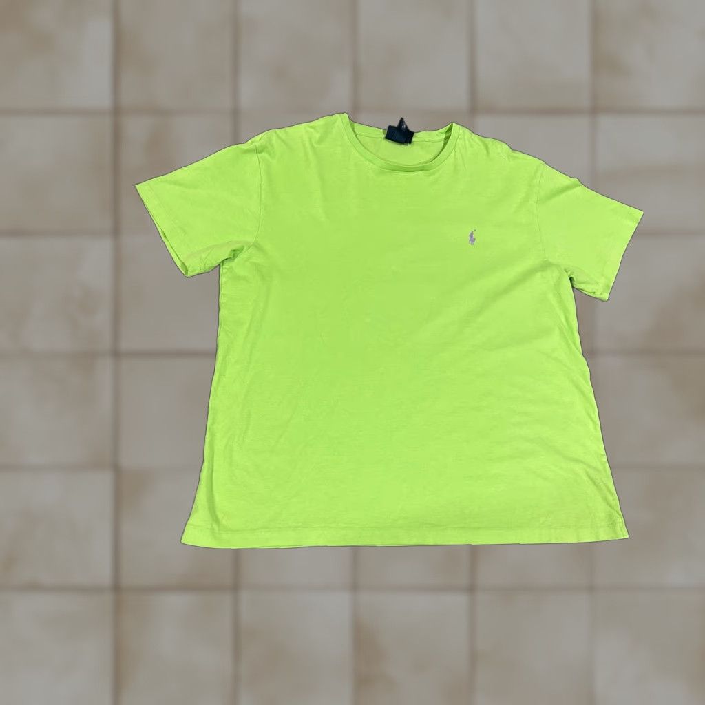 Polo Ralph Lauren Polo Ralph Lauren T Shirt Mens L Green Solid Classic Fit Crew Neck Short Sleeve Polo Ralph Lauren Logo All Seasons Vintage No Size US L / EU 52-54 / 3 - 1 Thumbnail
