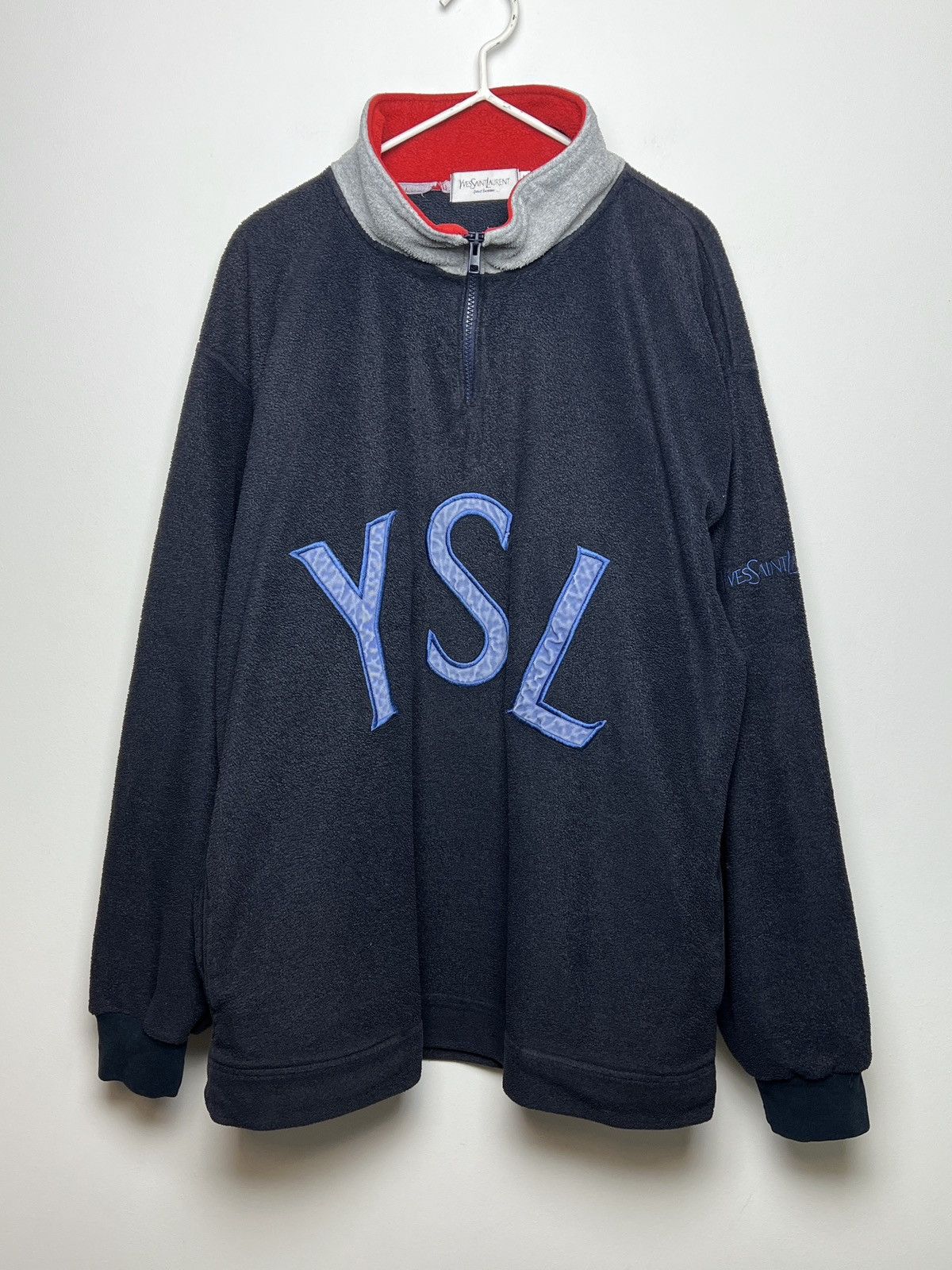 Yves Saint Laurent ysl y2k fleece seen on drake rare vintage slp Size US XL / EU 56 / 4 - 3 Thumbnail