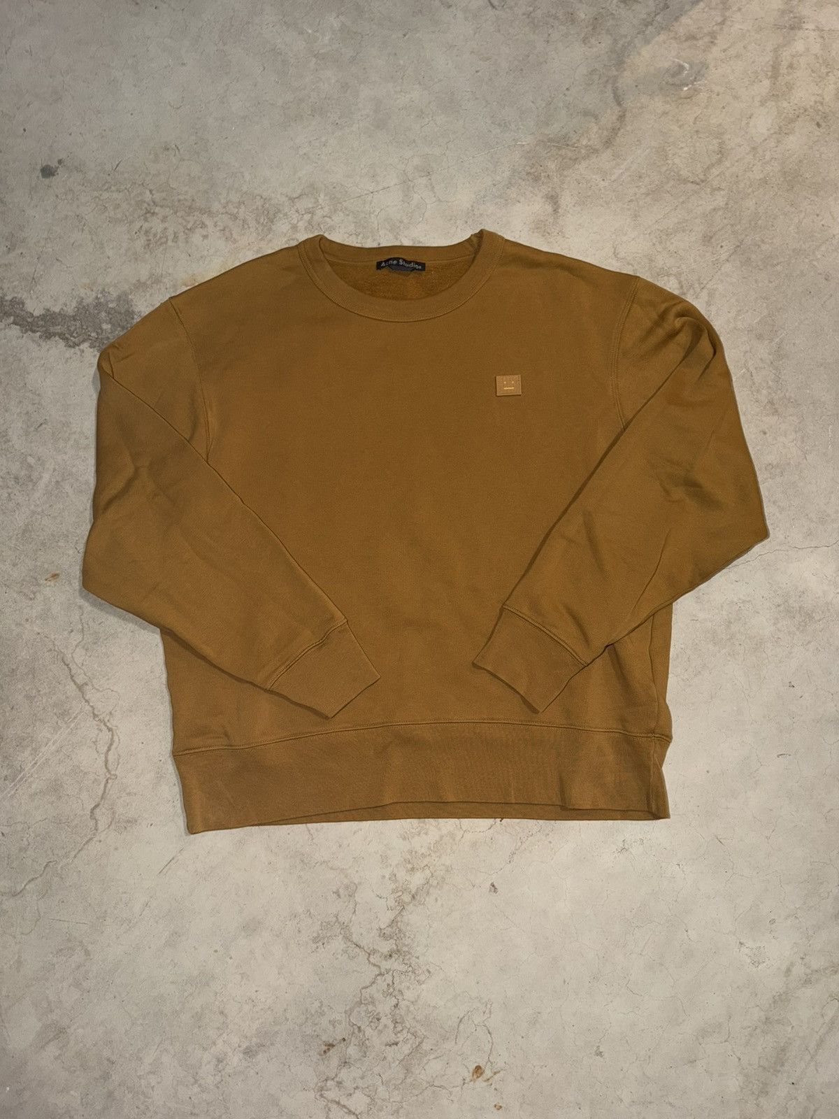 Acne Studios ACNE STUDIOS Fairview Face Crew Neck Sweatshirt Caramel Size US XL / EU 56 / 4 - 1 Thumbnail