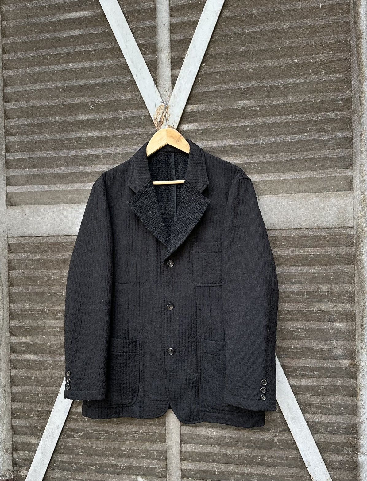 Comme des Garcons AD1997 Comme Des Garcons Homme Wool Chore Jacket Size US M / EU 48-50 / 2 - 1 Thumbnail