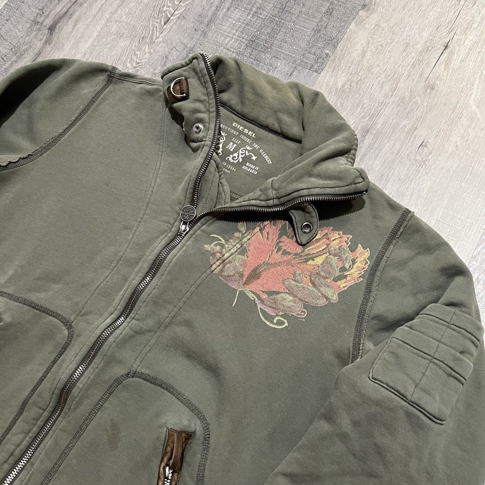 Diesel Diesel Printed Trucker "Go East" VTG Air Brush Style Jacket Size M / US 6-8 / IT 42-44 - 3 Thumbnail