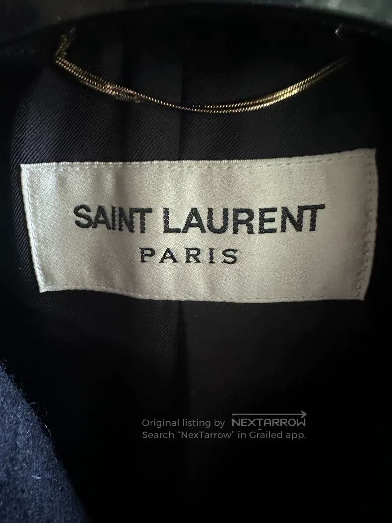 Saint Laurent Paris Saint Laurent Paris Navy Anchor Double Breasted Coat Jacke Size US L / EU 52-54 / 3 - 6 Thumbnail