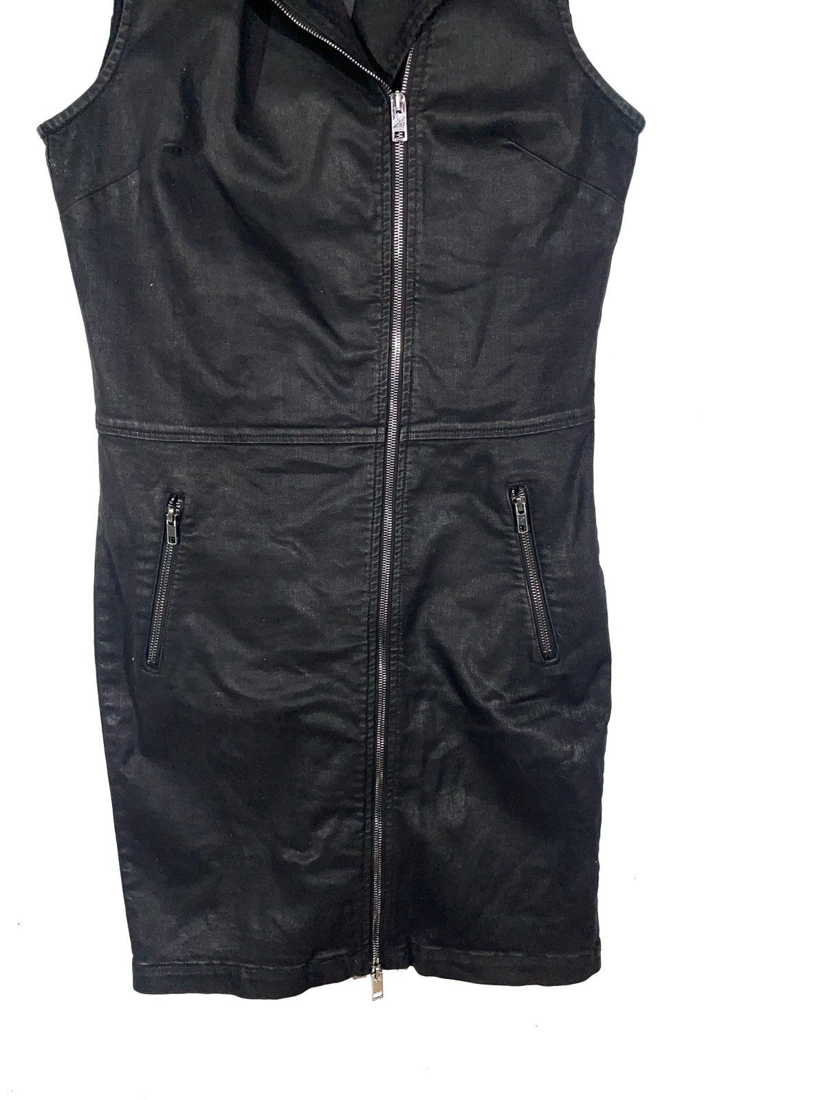 Designer × Diesel Diesel Women Black Denim Full Zip Dress Size L LAMPO Opium Size L / US 10 / IT 46 - 3 Thumbnail
