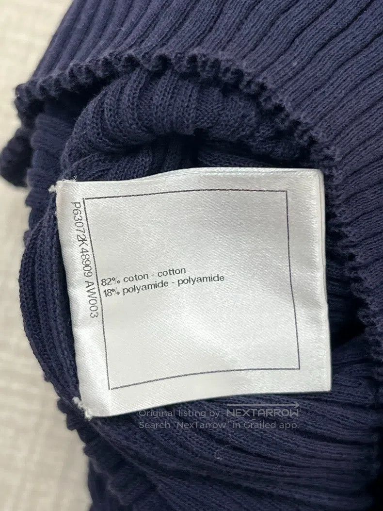 Chanel Chanel 20P dark blue lace-up ruffle knitted vest Size XS / US 0-2 / IT 36-38 - 5 Thumbnail