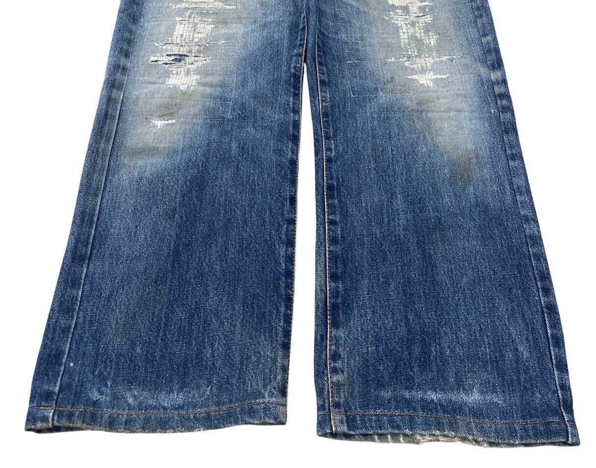 Japanese Brand COX Japanese Brand Light Wash Distressed Straight Jeans Size US 34 / EU 50 - 5 Thumbnail