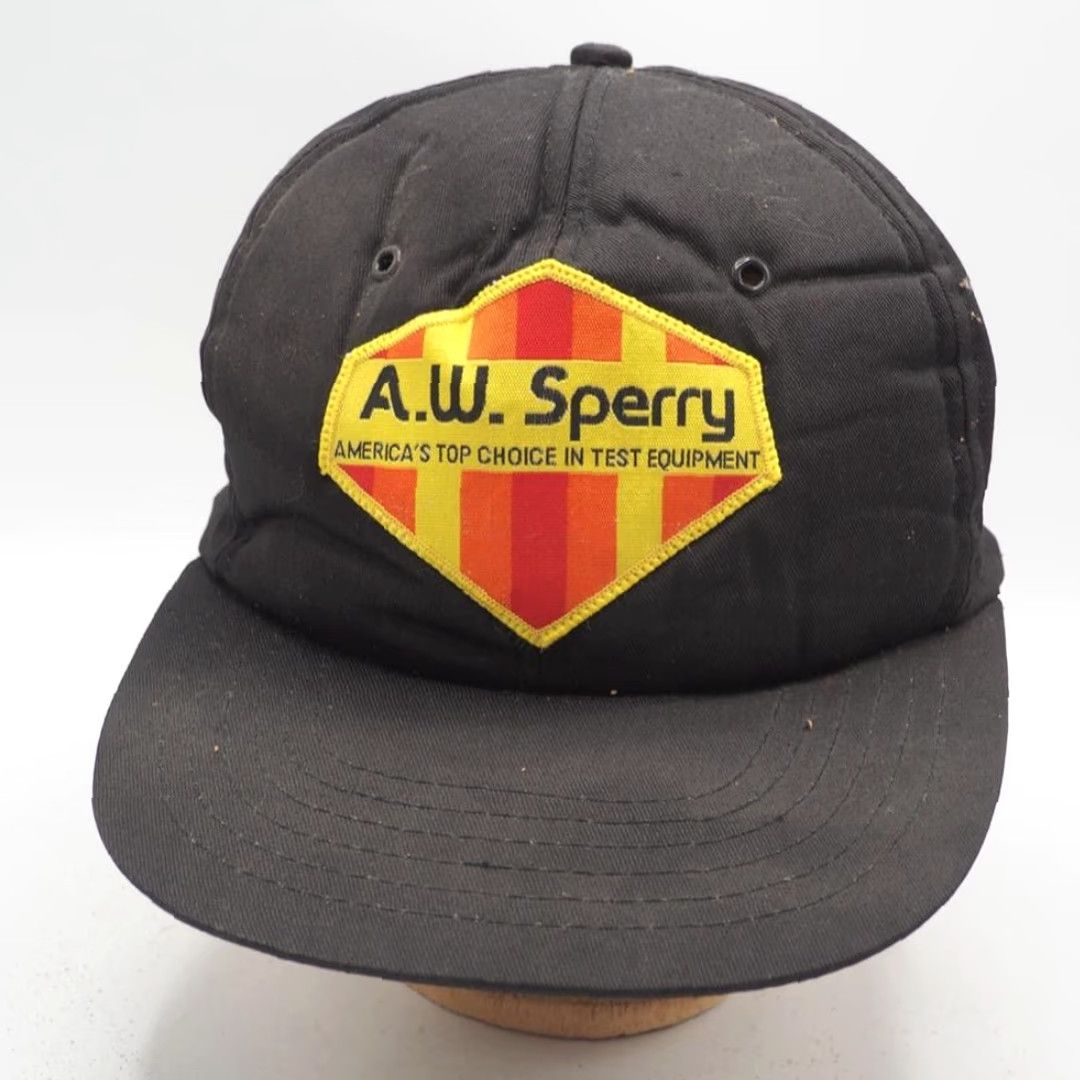 Sperry VINTAGE AW Sperry Test Equipment Patch Adjustable Snapback Trucker Hat 1980's Size ONE SIZE - 2 Thumbnail