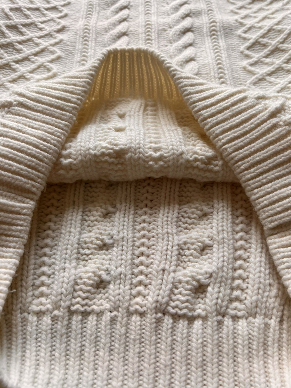 C.P. Company L C.P. Company Cable Knit Sweater Off White pullover jumper Size US L / EU 52-54 / 3 - 10 Thumbnail
