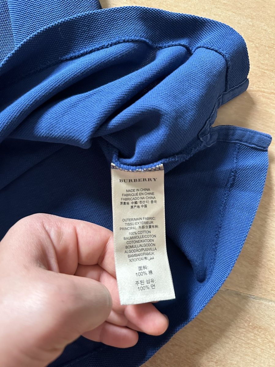 Burberry × Designer Burberry Blue Polo Shirt Size US XL / EU 56 / 4 - 5 Thumbnail