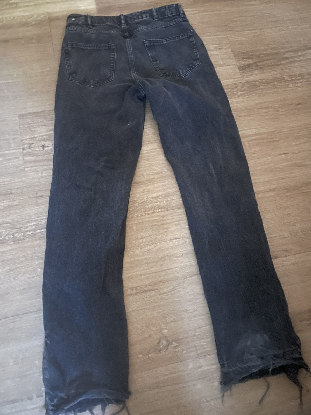 Zara Zara flared/straight leg zipper jeans Size US 29 - 2 Thumbnail