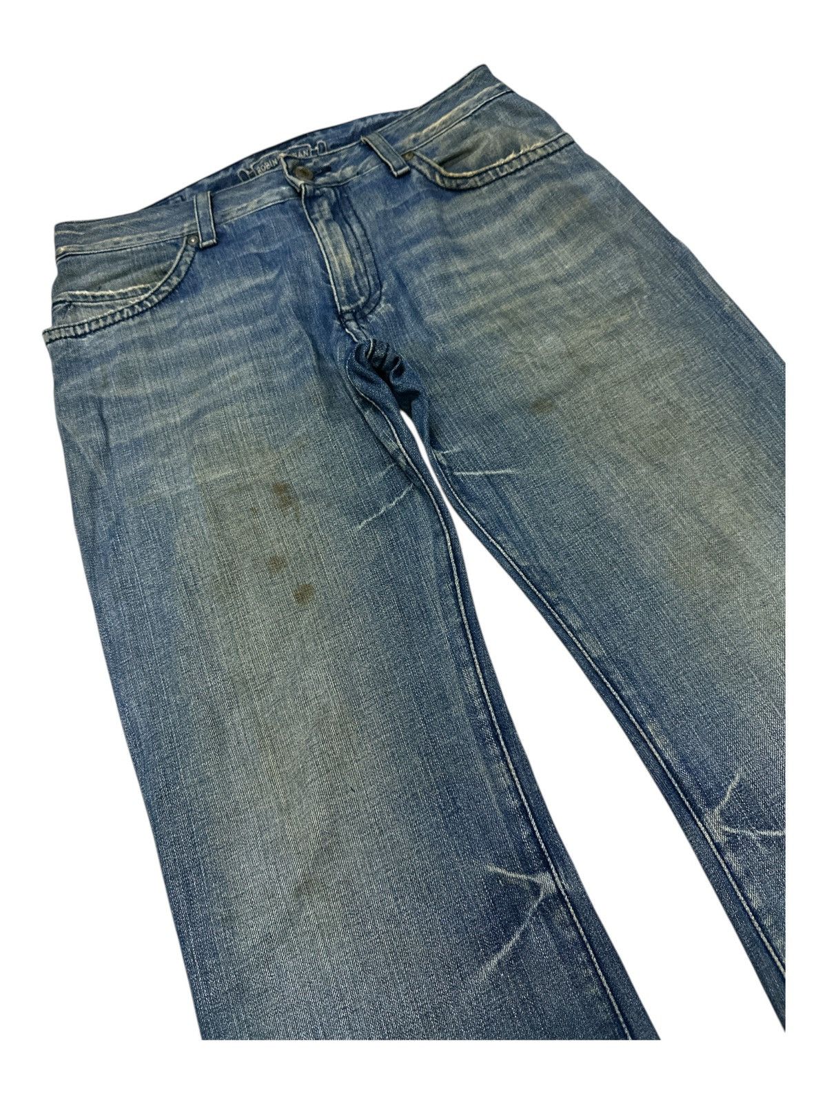 Kapital Distress Robin Jeans Flare Embroid Denim. Size US 32 / EU 48 - 4 Thumbnail
