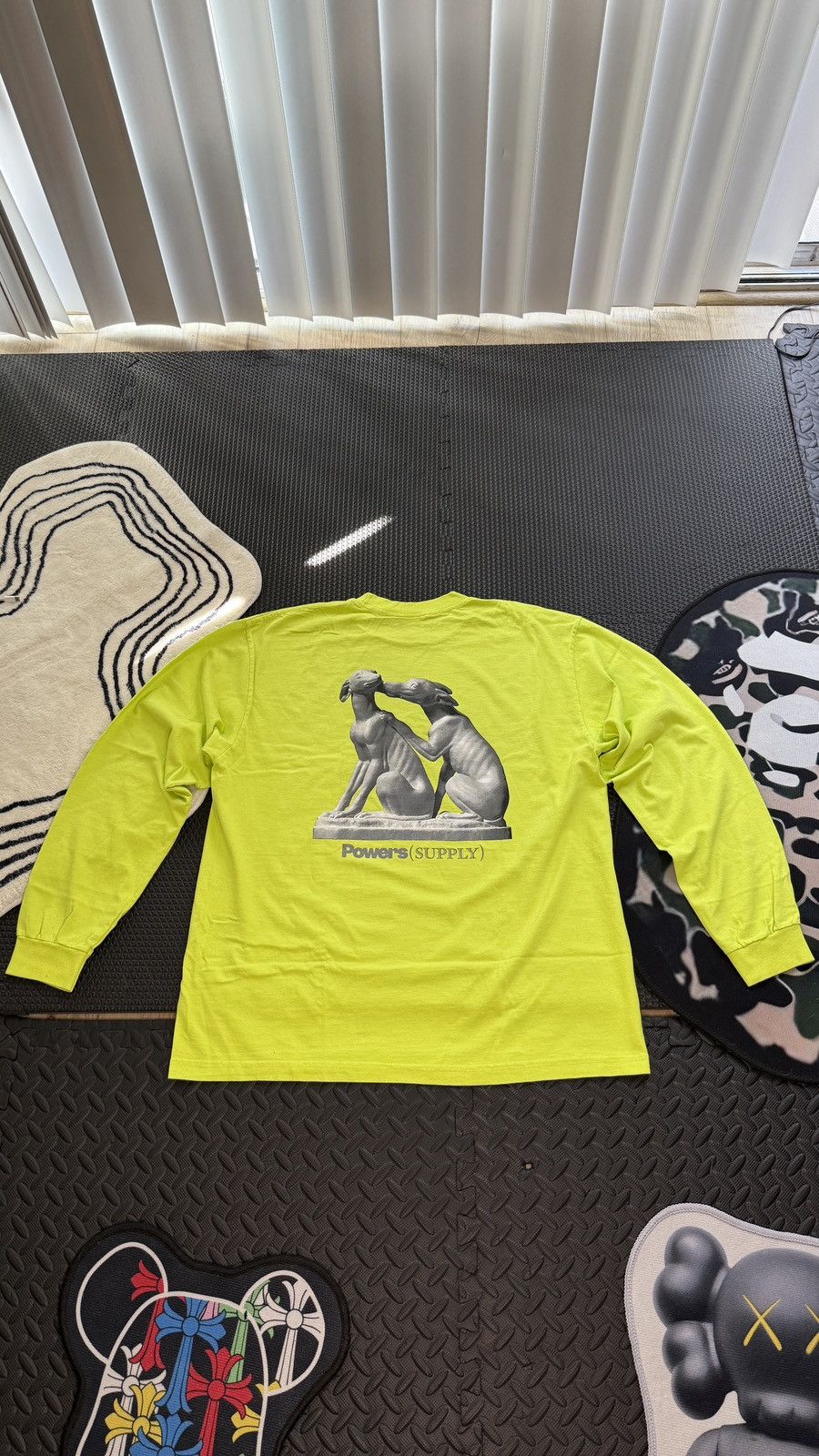 Powers Supply Powers Supply Statue Graphic Long Sleeve Tee Neon Yellow (L) Size US L / EU 52-54 / 3 - 1 Thumbnail