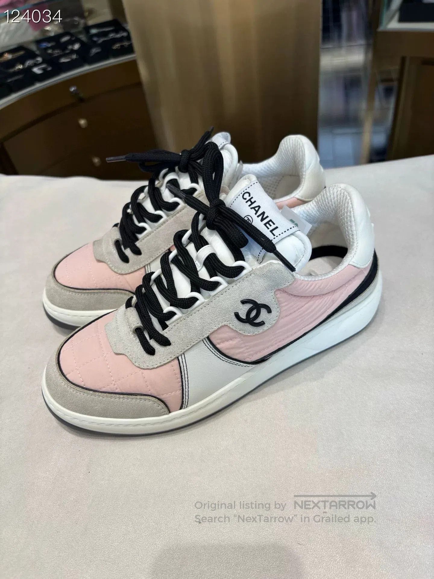 Chanel Chanel 23C Mermaid Pink Patchwork Sneakers. Size US 6.5 / IT 36.5 - 3 Thumbnail
