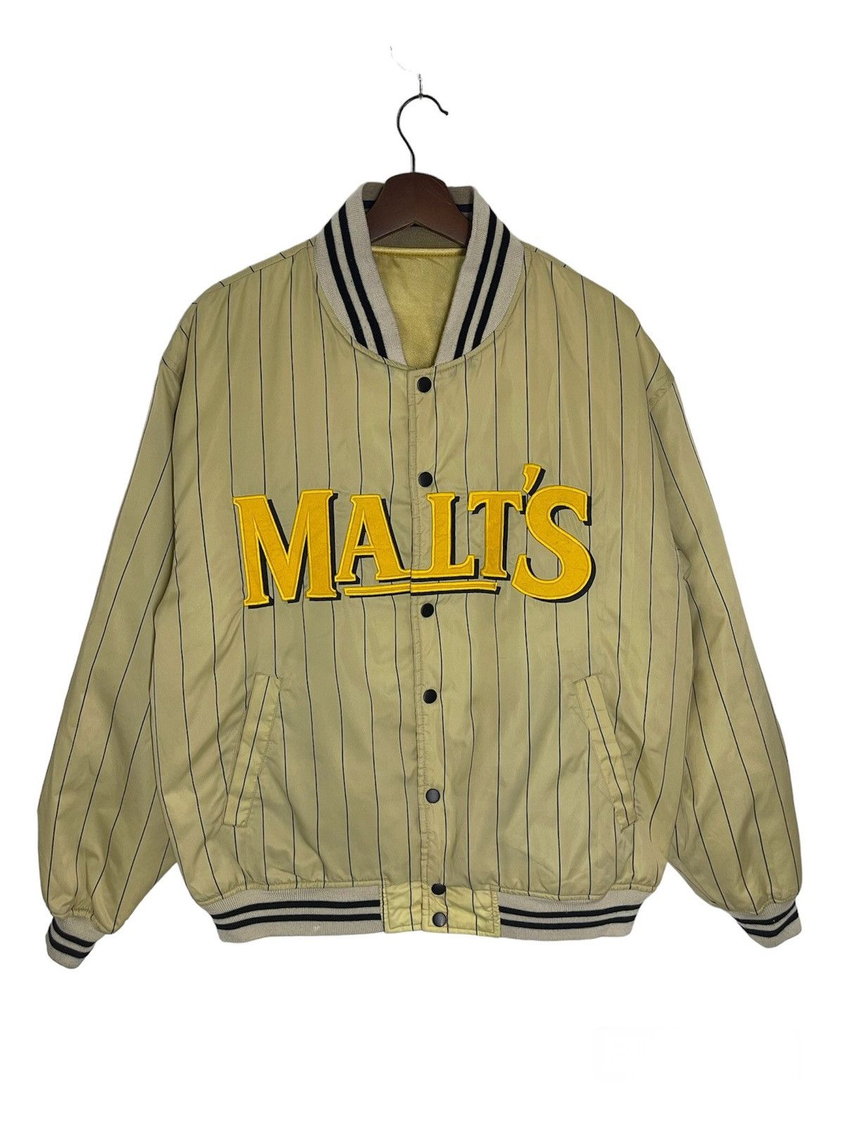 Vintage VINTAGE MALTS BASEBALL SATIN JACKET STRIPES Size US L / EU 52-54 / 3 - 1 Thumbnail