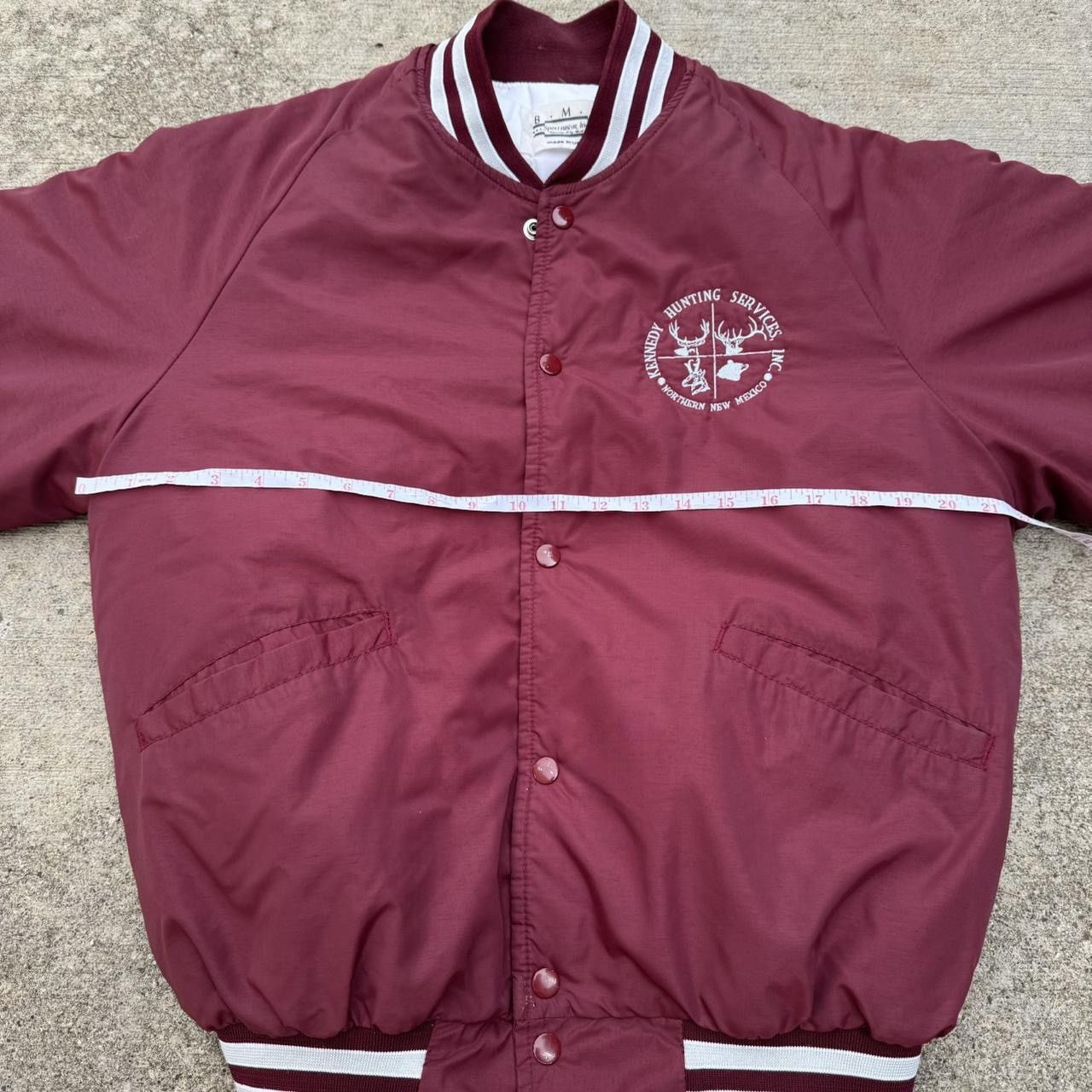 Vintage True vintage 80s burgundy hunting bomber jacket Size US L / EU 52-54 / 3 - 6 Thumbnail