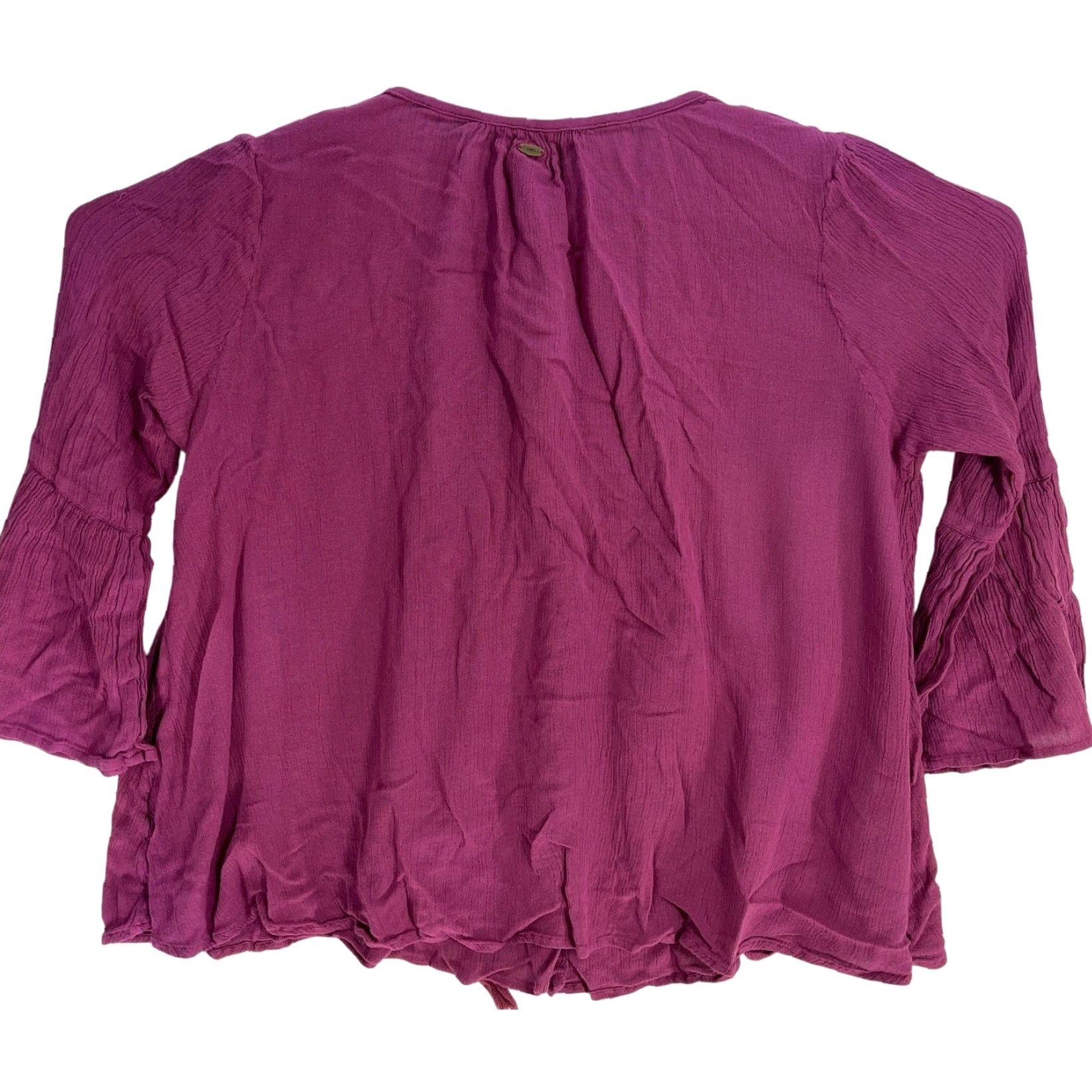 O'Neill ONeill Blouse Woman Size M Pink V-Neck 3/4 Sleeve Bohemian Hippie Prairie Relaxed Fit Size M / US 6-8 / IT 42-44 - 3 Thumbnail