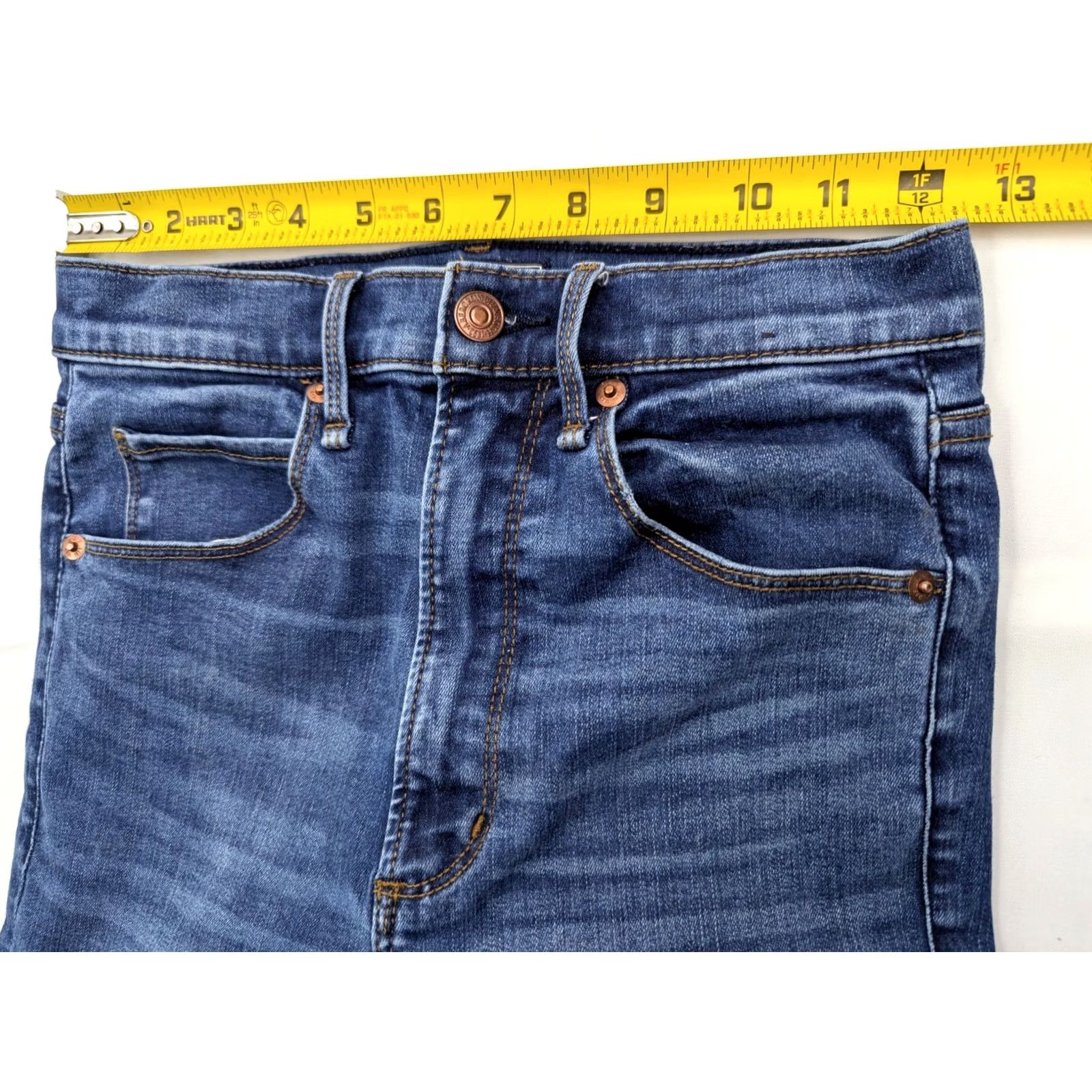 Abercrombie & Fitch Abercrombie & Fitch Jeans Women 26 Skinny Denim 5-Pocket Zipper Button Distressed Blue Mid Rise Modern Regular Fit 26x30 Vintage No Size 26" / US 2 / IT 38 - 4 Thumbnail