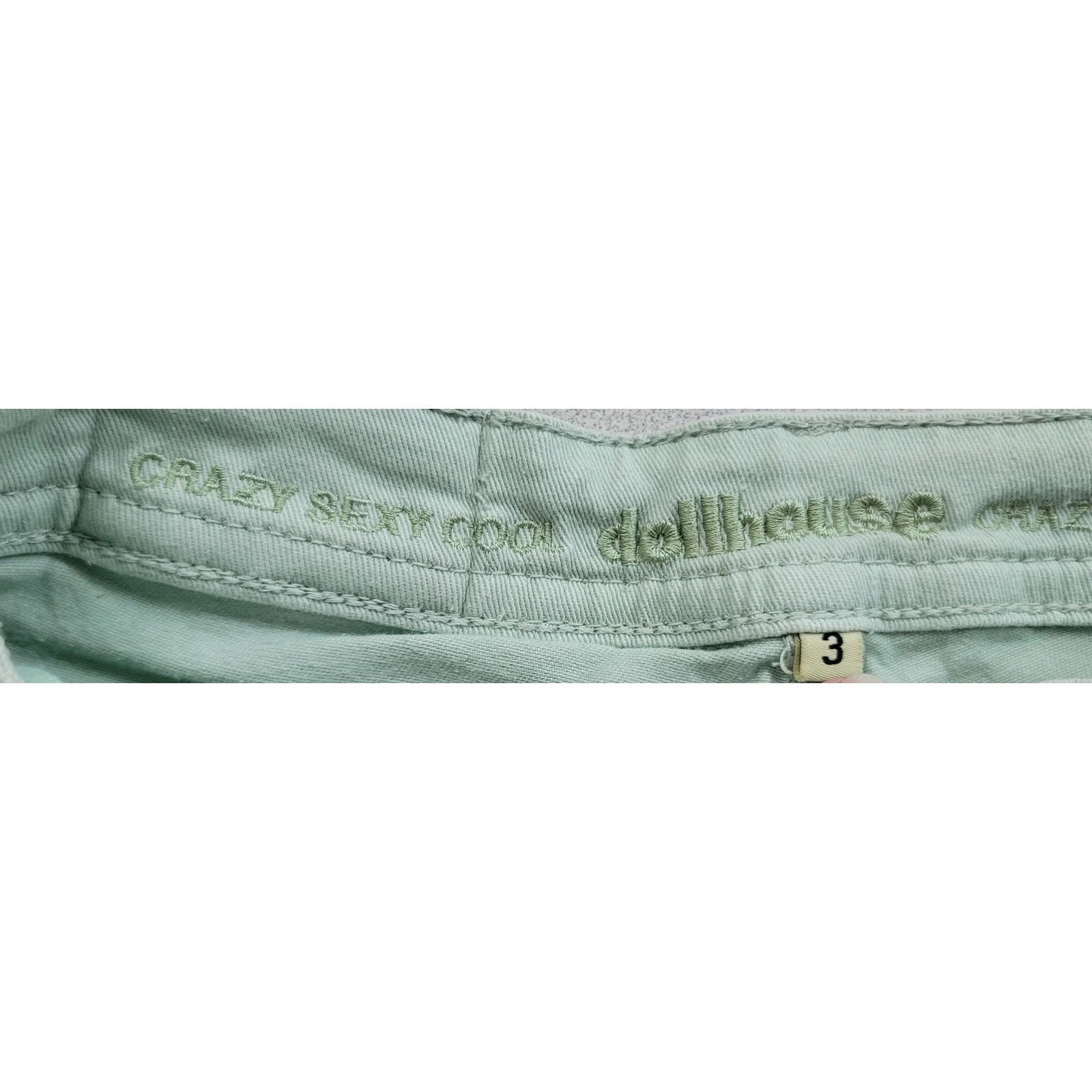 Other Dollhouse Crazy Sexy Cool Mint Green Crochet Denim Shorts 3 Size 28" / US 6 / IT 42 - 4 Thumbnail