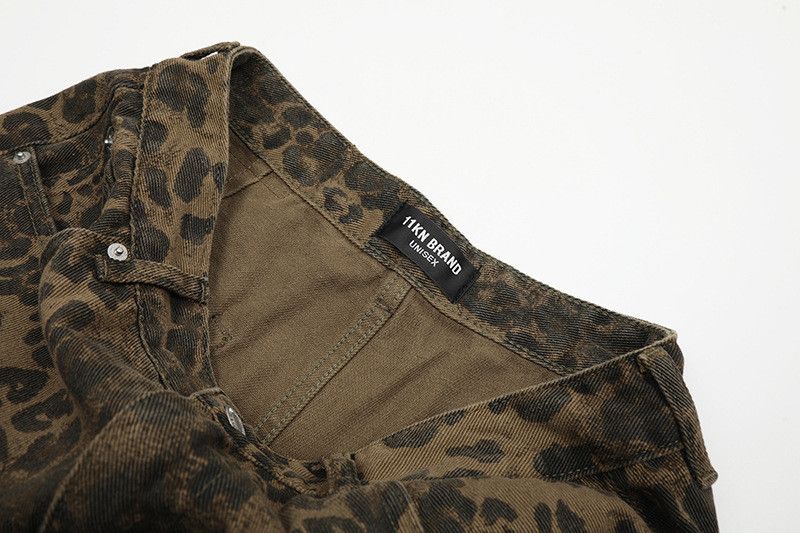 Vintage American retro men's loose leopard print jeans Size US 32 / EU 48 - 4 Thumbnail