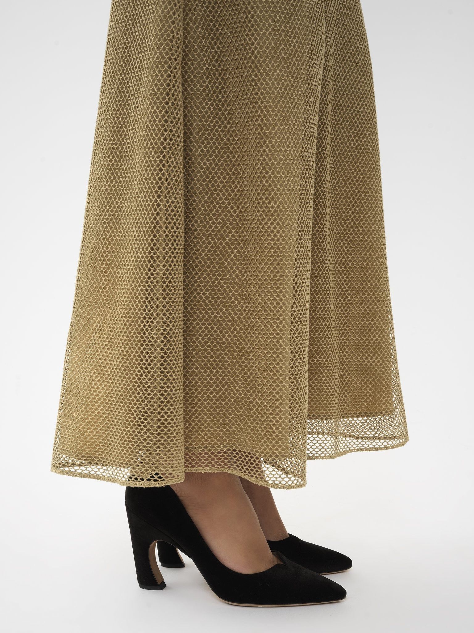 Chloe o1loc1c0325 CHC24 Dress in Safari Khaki Size M / US 6-8 / IT 42-44 - 5 Thumbnail