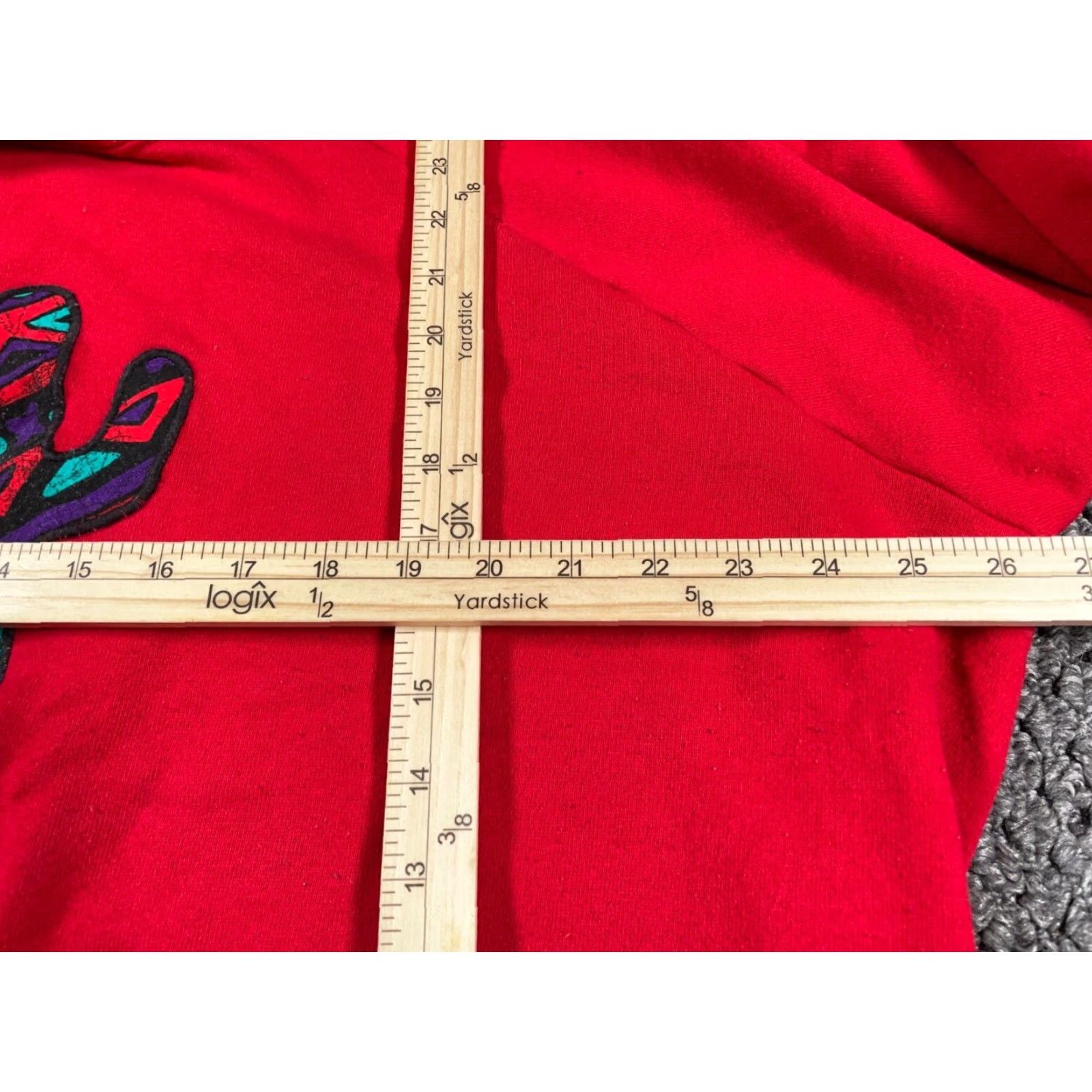 Vintage VTG Southwestern Cactus Motif Collared Sweatshirt 3XL Adult Red 50-50 USA Made Size US XXL / EU 58 / 5 - 5 Thumbnail