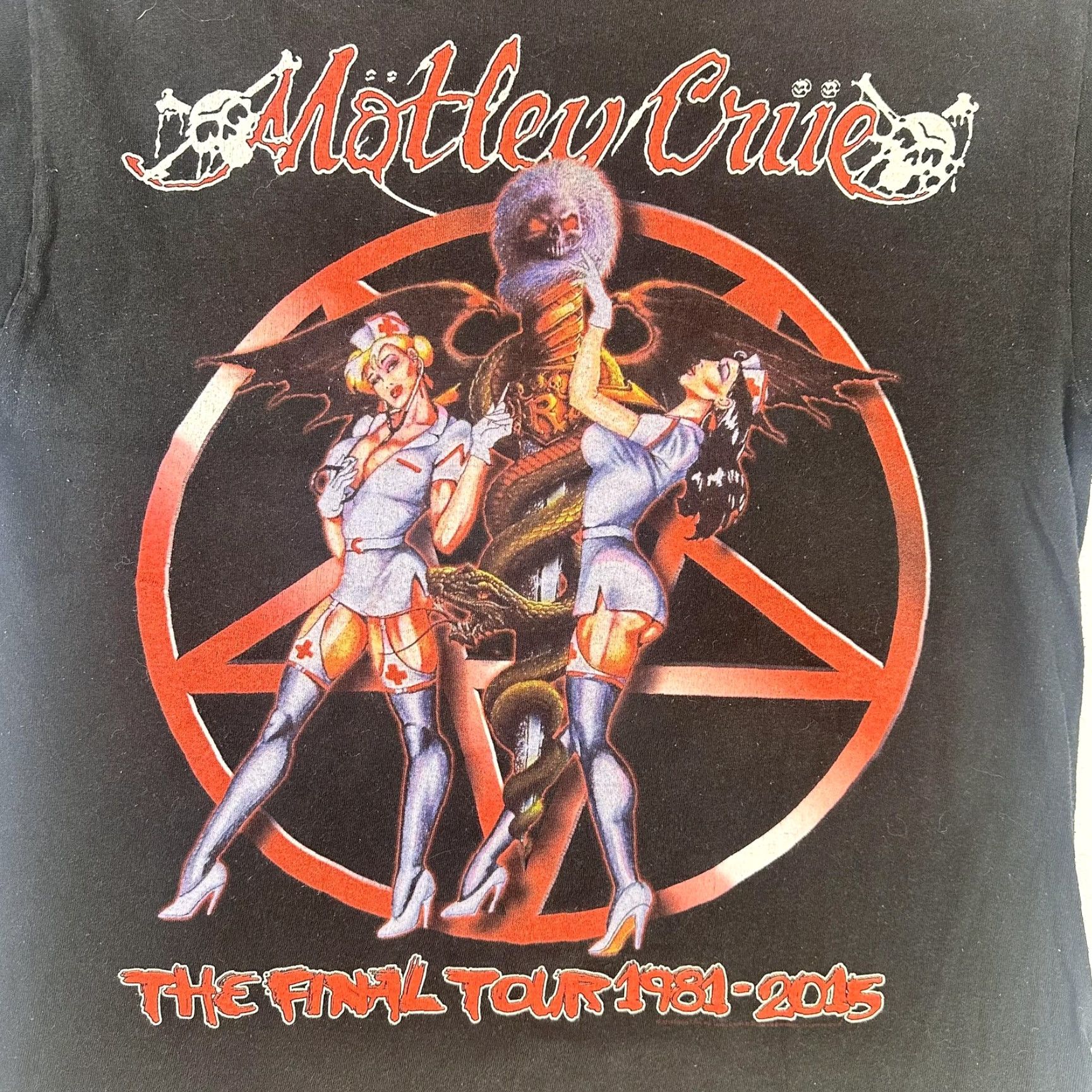 Vintage Motley Crue Shirt Mens Medium Black The Final Tour 1981-2015 Band Rock Tee Size US M / EU 48-50 / 2 - 3 Thumbnail