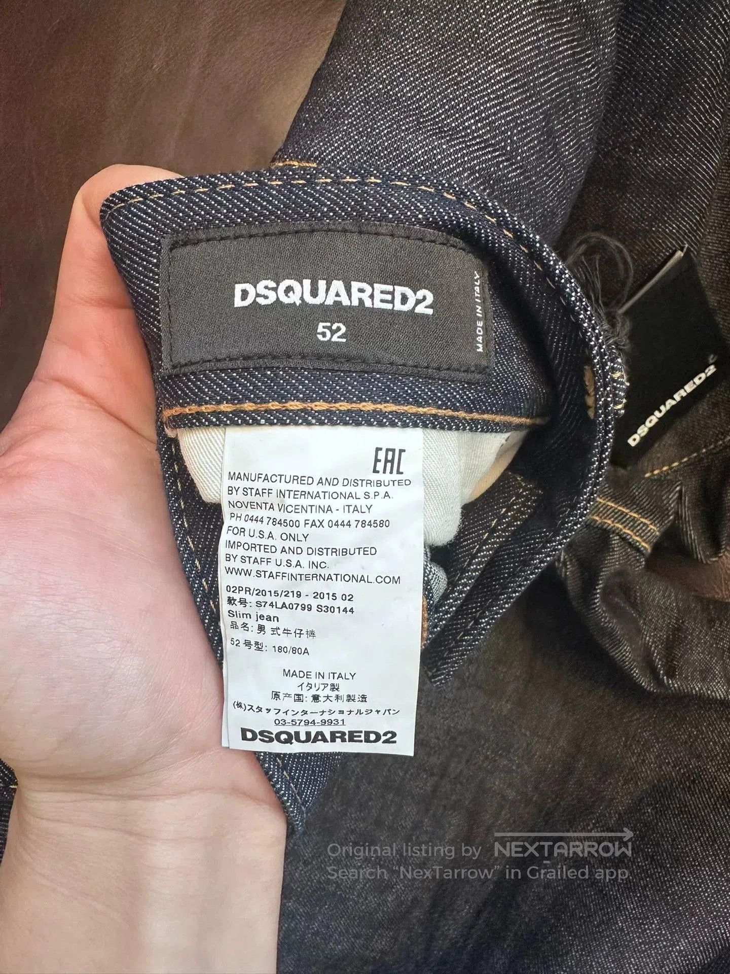 Dsquared2 DSquared2 Straight Leg Jeans Size 52. Size US 34 / EU 50 - 5 Thumbnail
