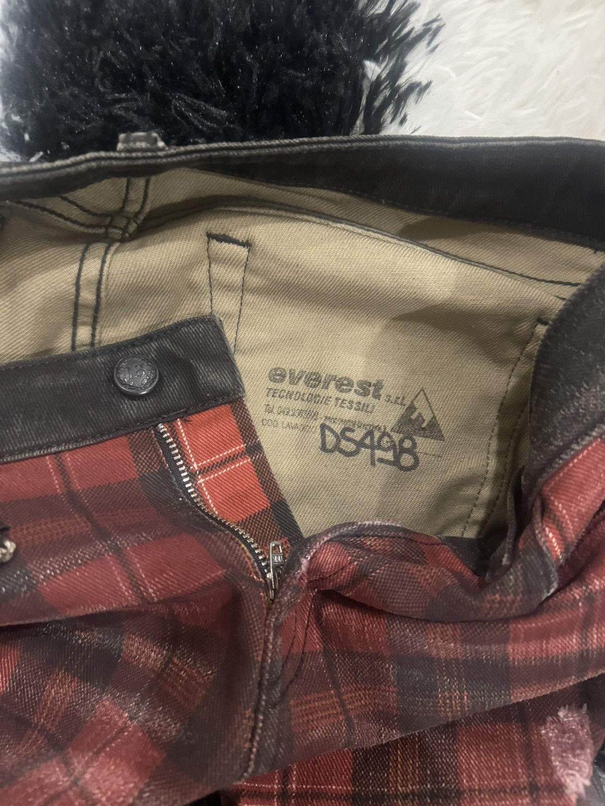 R13 Auburn Plaid Distressed Boy Straight Size 25" / US 0 / IT 36 - 4 Thumbnail