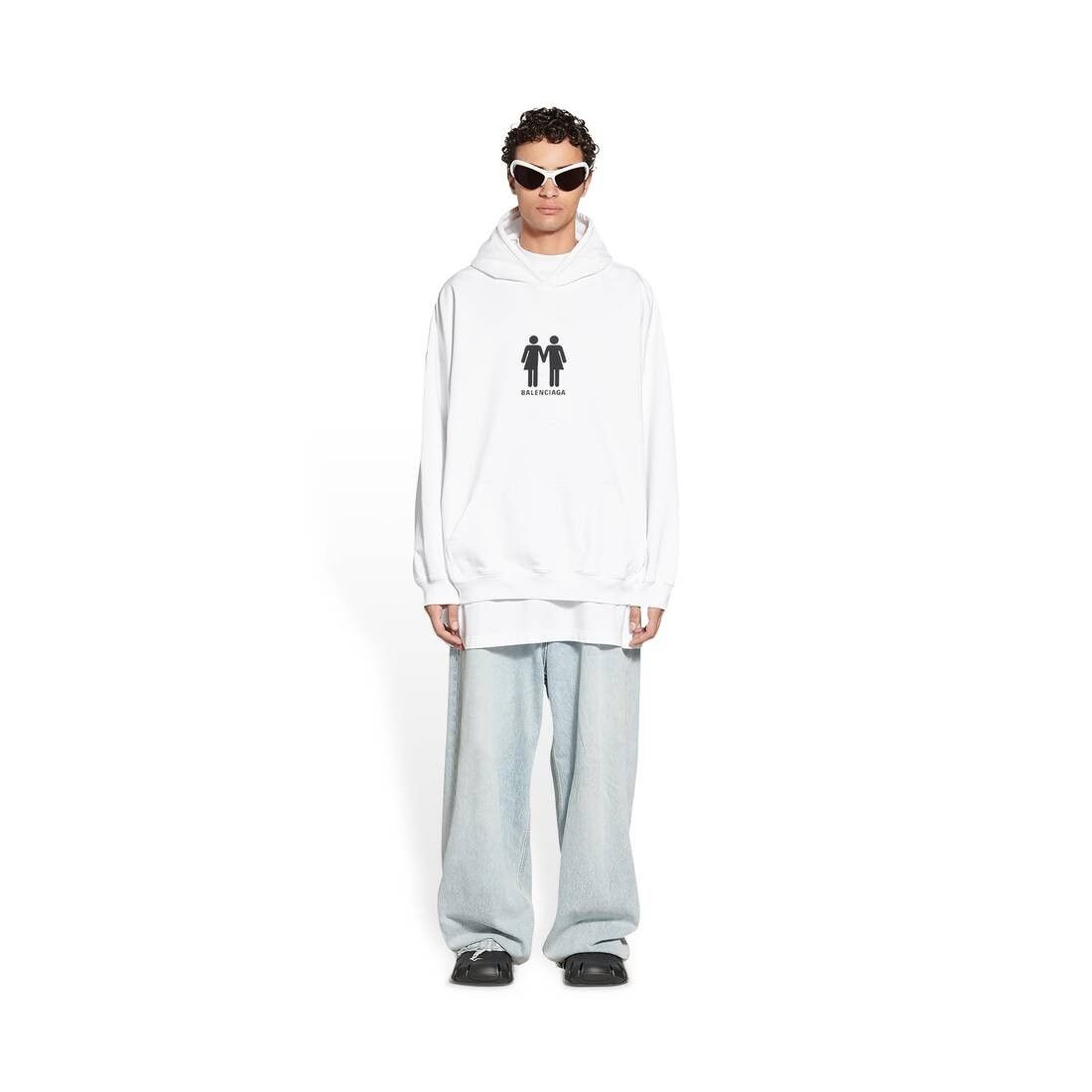 Balenciaga o1bcso1str0125 Pride 22 Hoodie Boxy Fit in White Size US XL / EU 56 / 4 - 2 Thumbnail