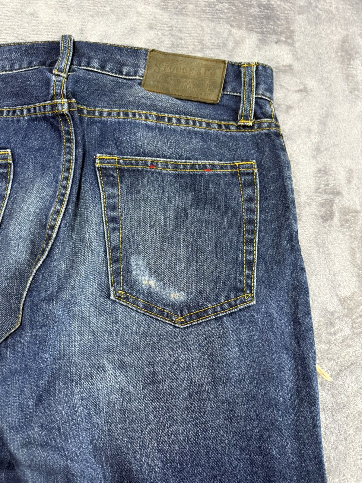 Fad Three × Japanese Brand The Stooge & Co Distressed Repaired Heavy Stitched Jeans Size US 30 / EU 46 - 15 Thumbnail