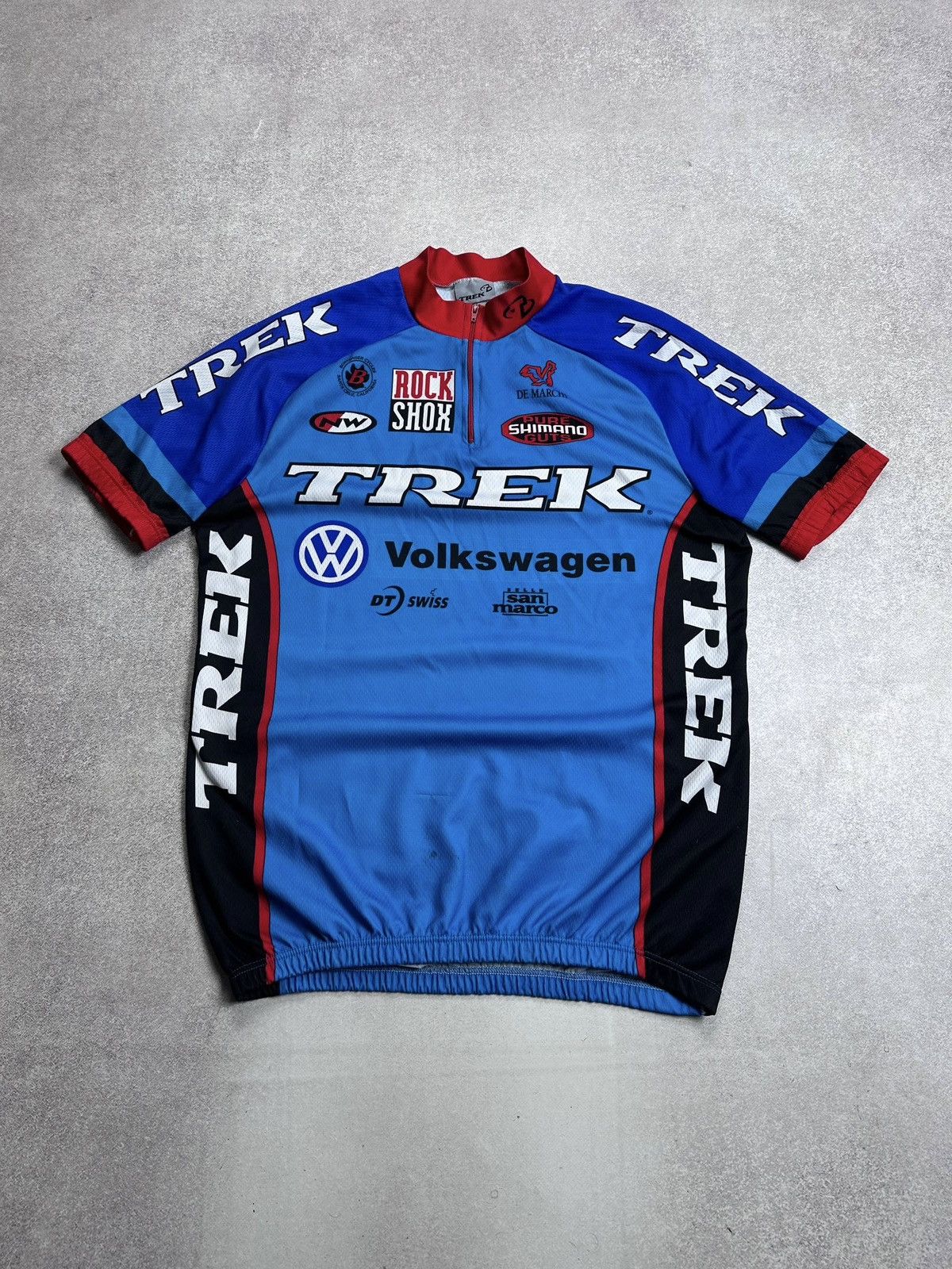 Vintage Vintage 90s Trek Volkswagen Cycling Racing Jersey Shirt L Size US L / EU 52-54 / 3 - 1 Thumbnail