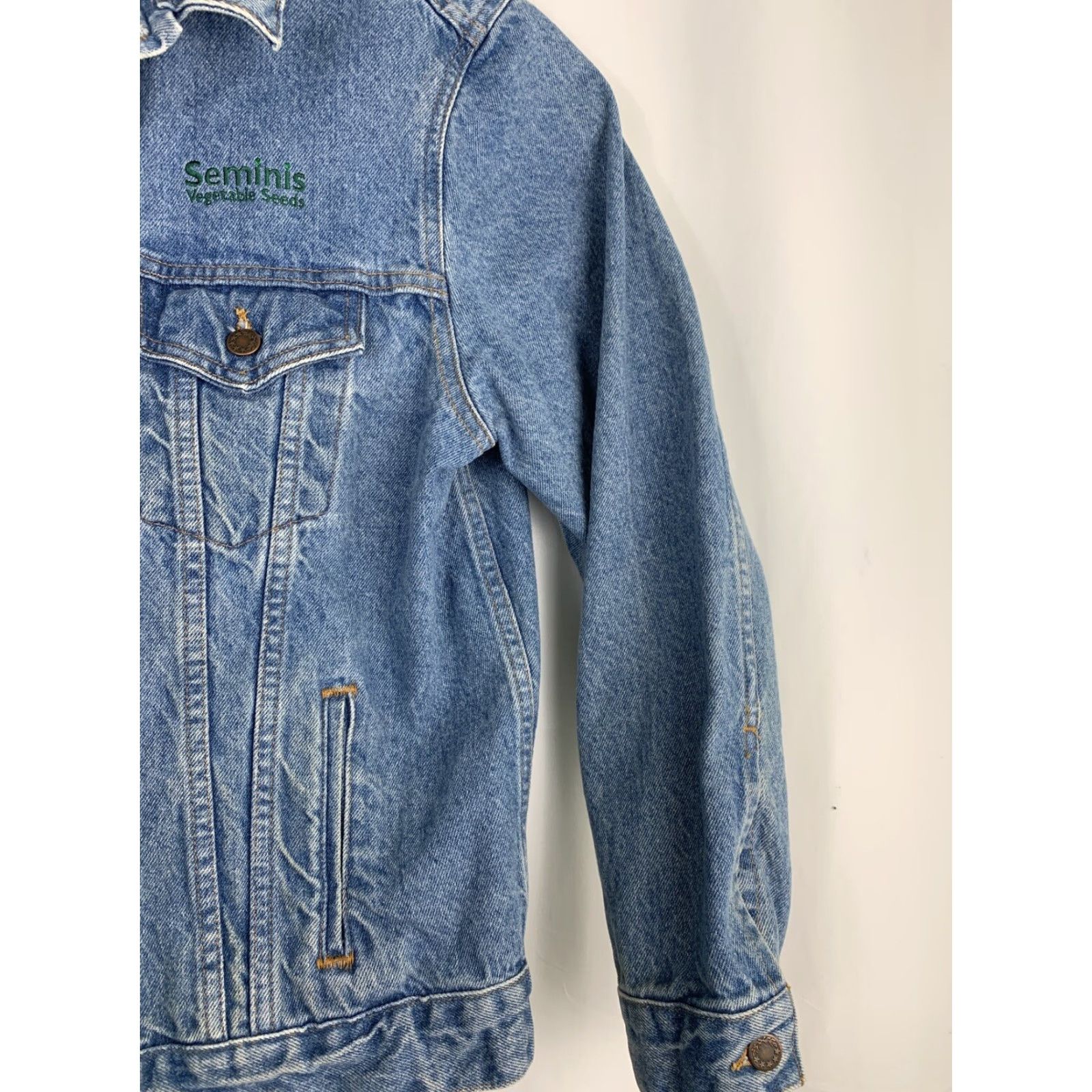 Vintage VINTAGE Three Rivers Denim Jacket Mens Large Blue USA Jean Jacket Men Size US 33 - 7 Thumbnail
