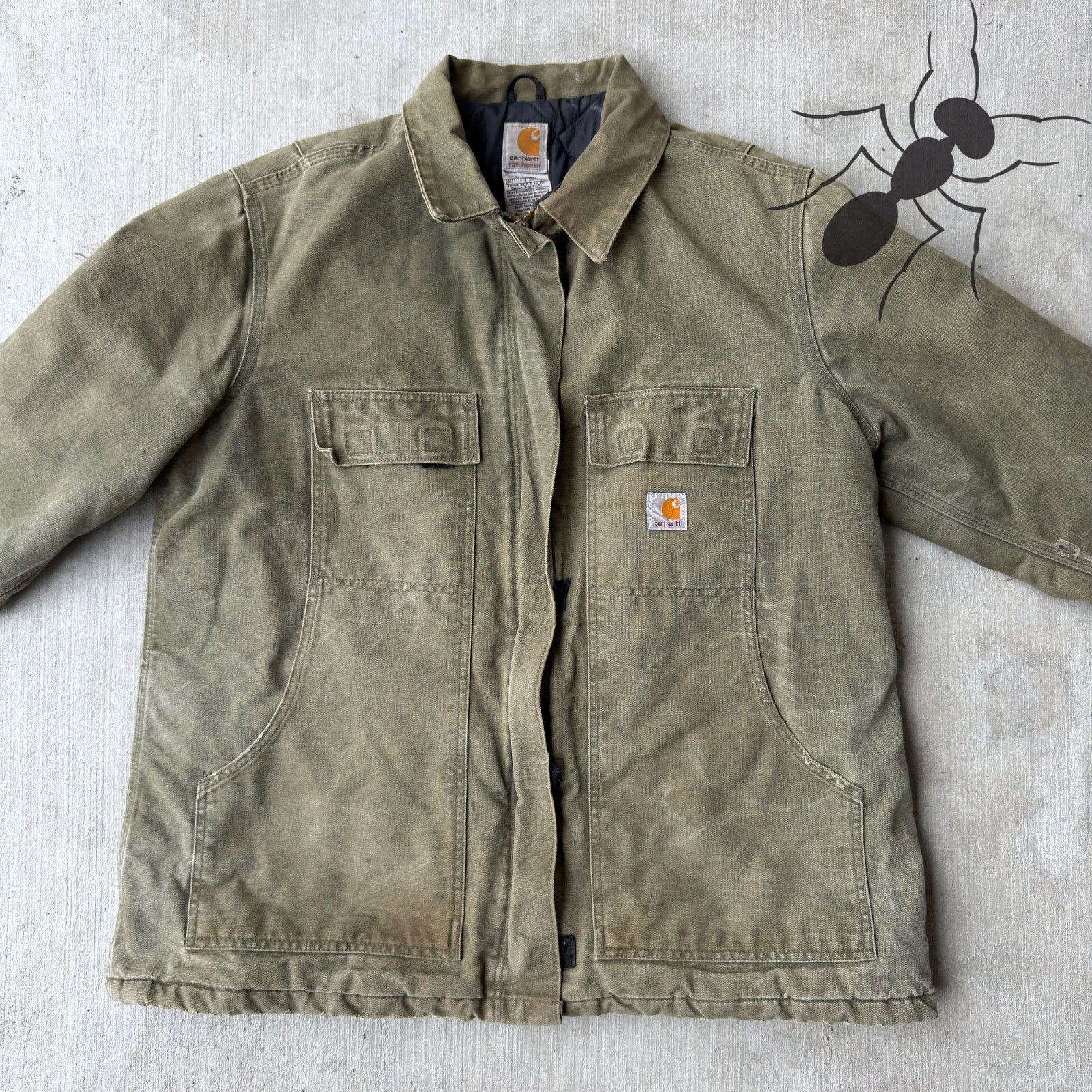 Carhartt × Vintage Carhartt WOMENS WC026 LOV green arctic work wear jacket Size US XL / EU 56 / 4 - 3 Thumbnail