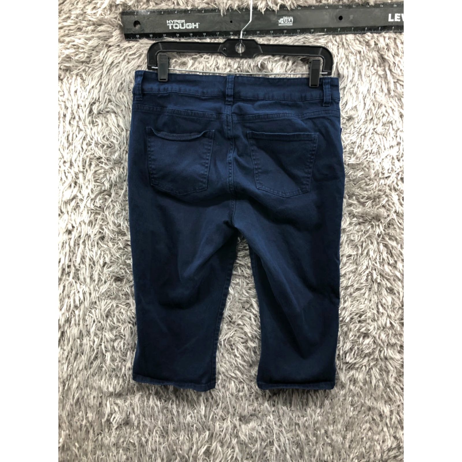 Chaps Chaps Chino Capri Pants Mid Rise Blue Size 10 Womens Capri Pants Elastic Waist Pockets Straight Leg Modern Womens Size 32" / US 10 / IT 46 - 6 Thumbnail