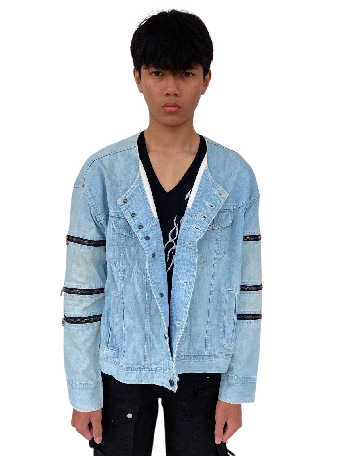 SHAREEF 2006 Shareef - Excella Zip Denim Jacket Size US M / EU 48-50 / 2 - 3 Thumbnail