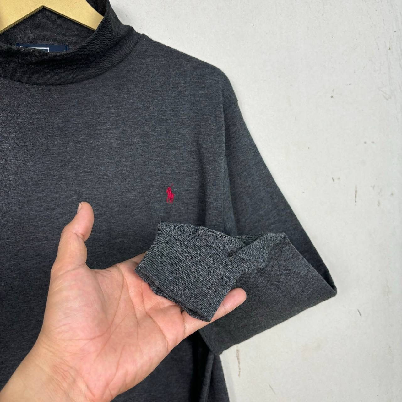 Polo Ralph Lauren Vintage Polo Ralph Lauren Mock Neck Gray S 90s Y2K Knit Size US S / EU 44-46 / 1 - 7 Thumbnail