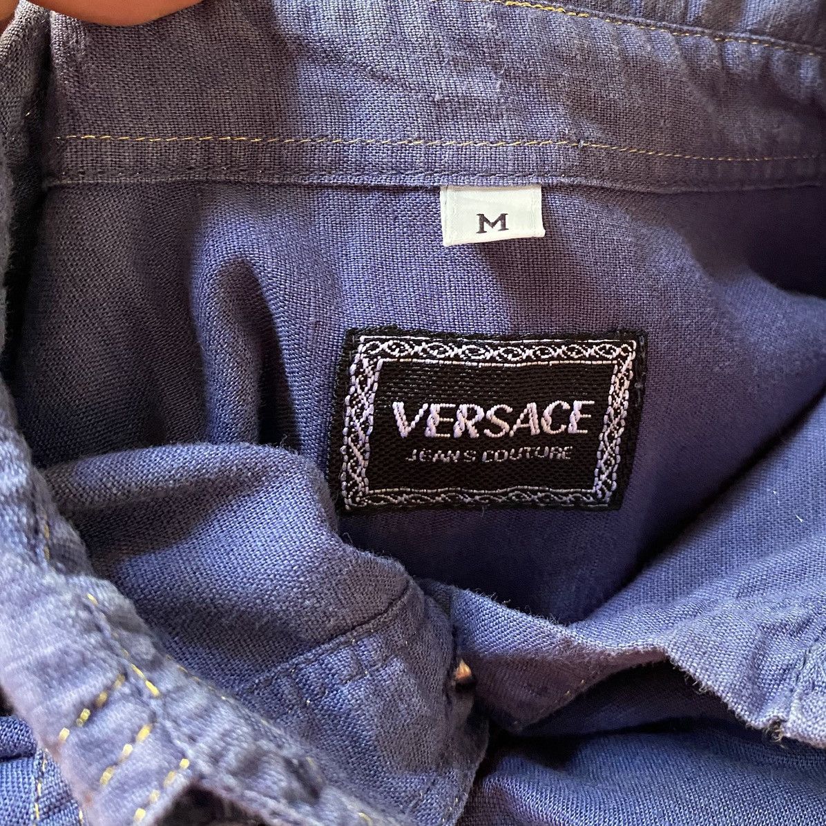 Versace VERSACE Indigo Sleeveless Denim Shirt Size M / US 6-8 / IT 42-44 - 7 Thumbnail